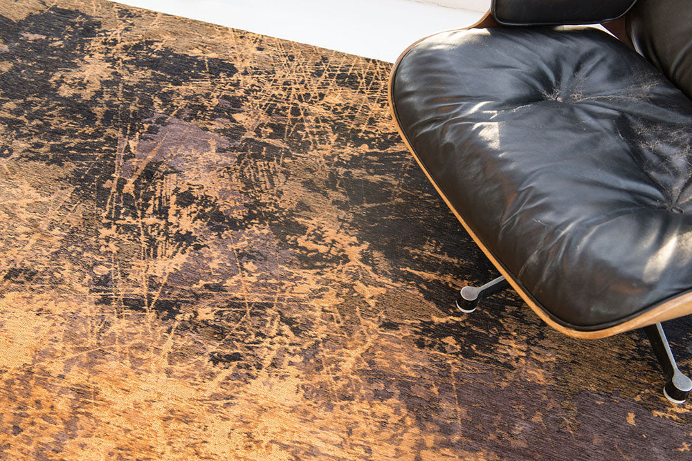 Vloerkleed CRACKS DEEP MINE bruin