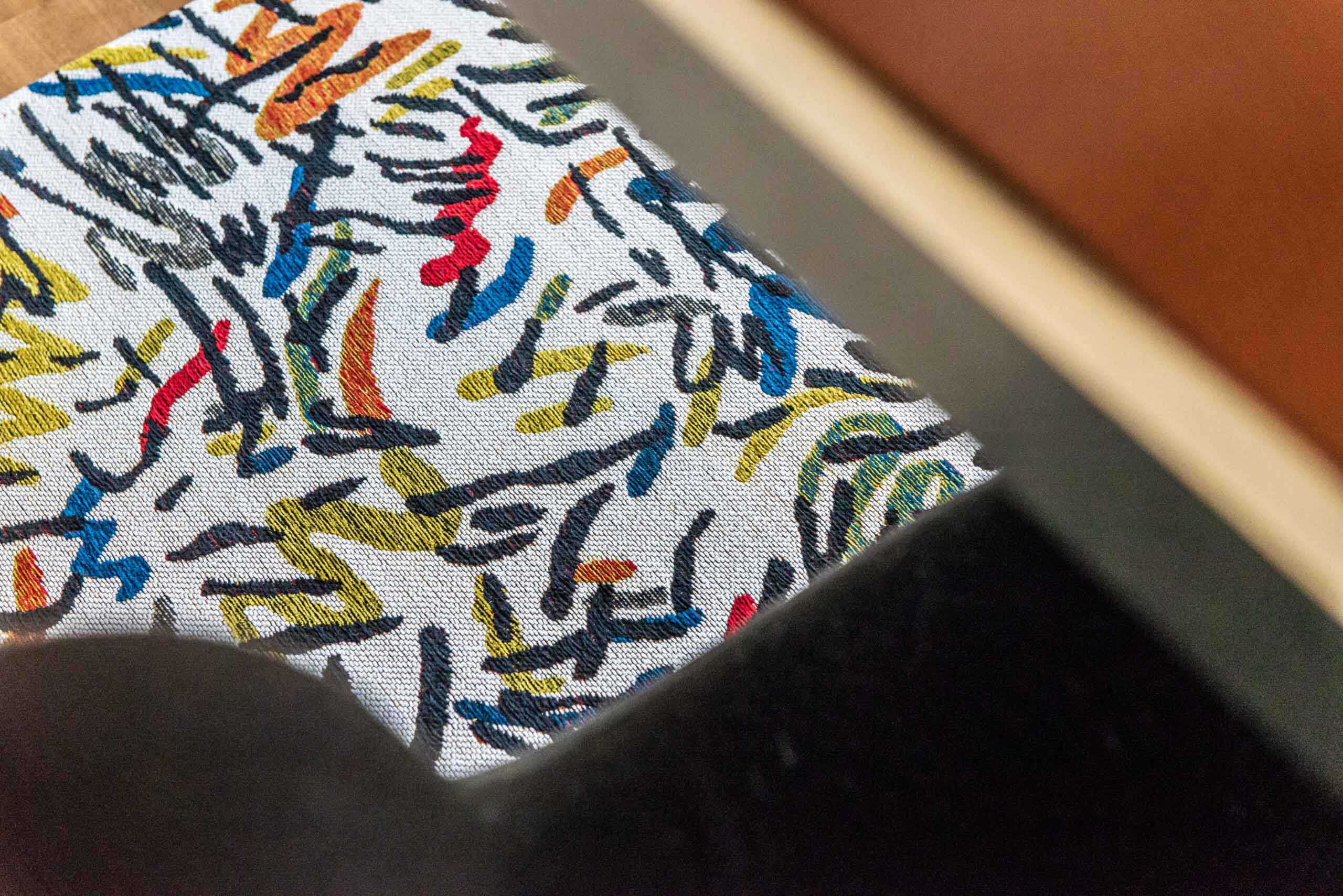 Runder Teppich Grafitto Street Graph abstraktes Muster