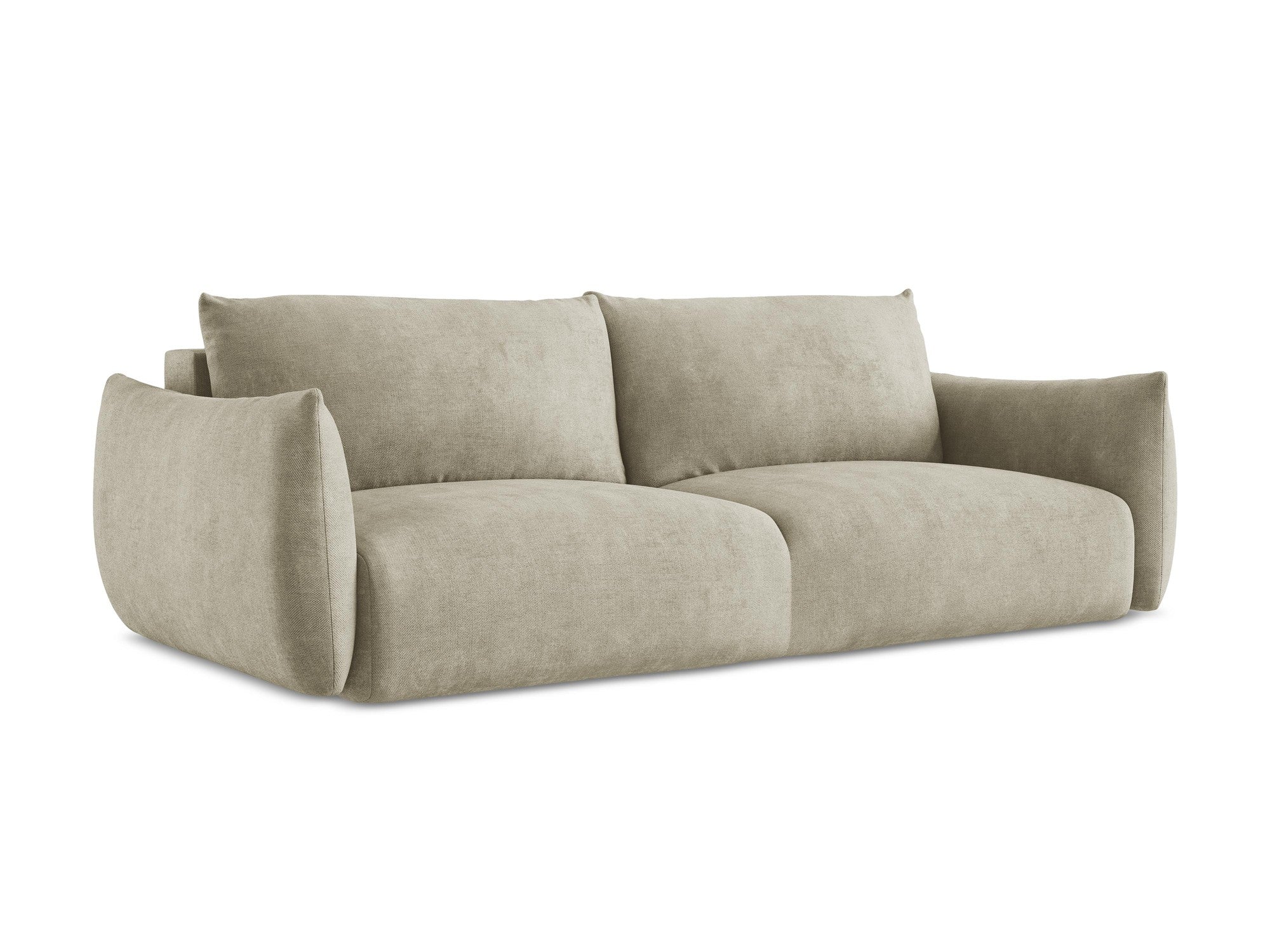 Sofa 3-zits met slaapfunctie LEILA beige chenille