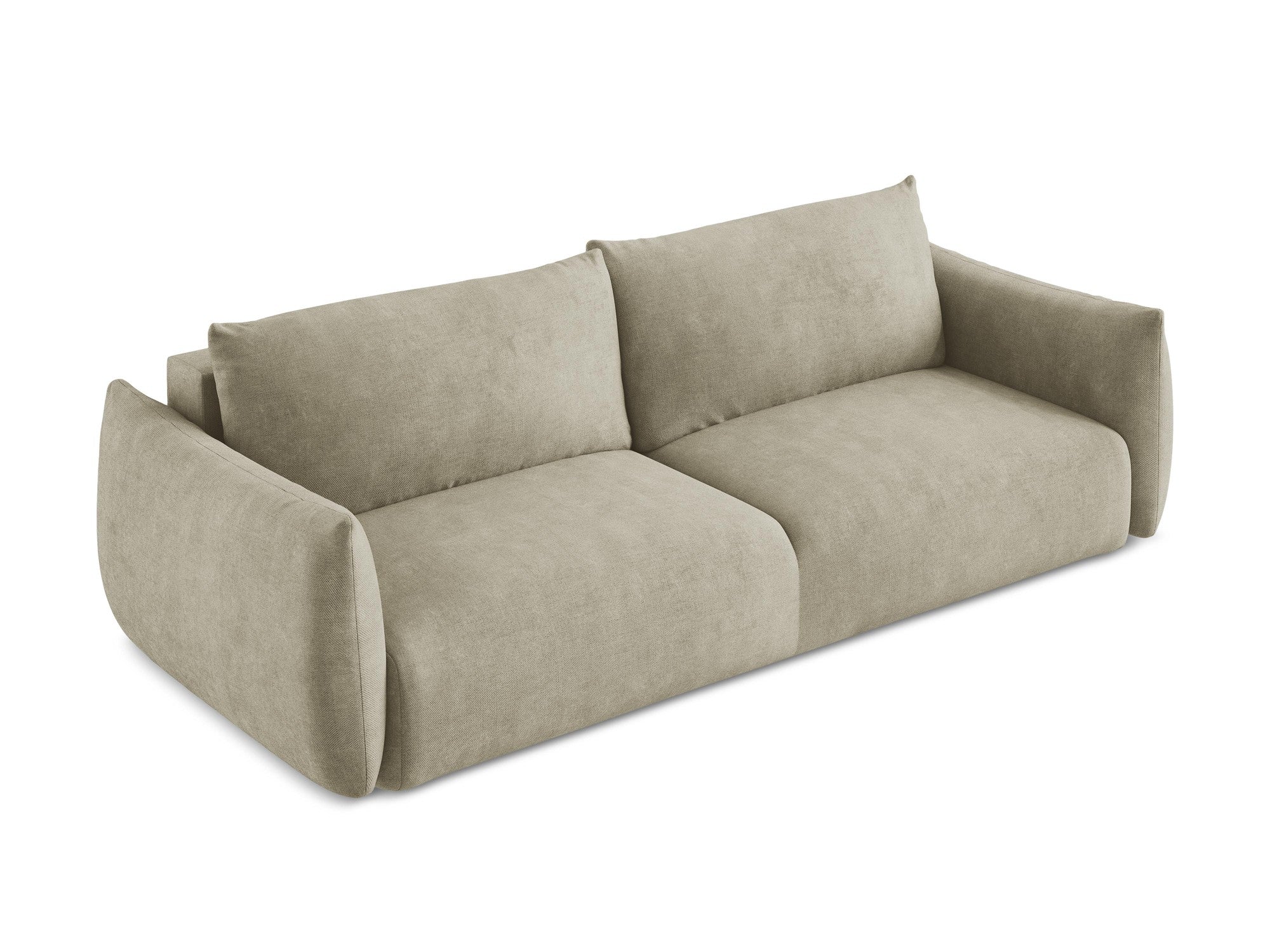Sofa 3-zits met slaapfunctie LEILA beige chenille