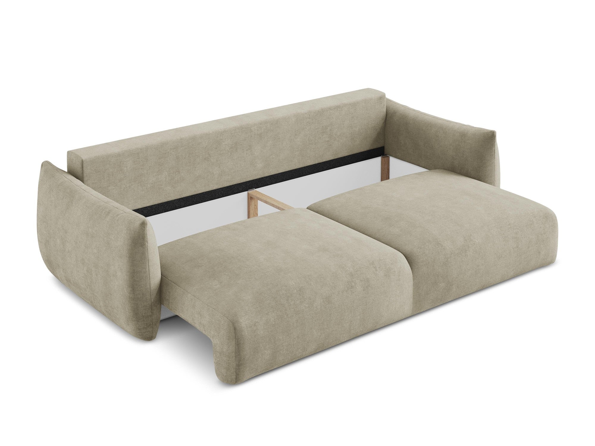 Sofa 3-zits met slaapfunctie LEILA beige chenille