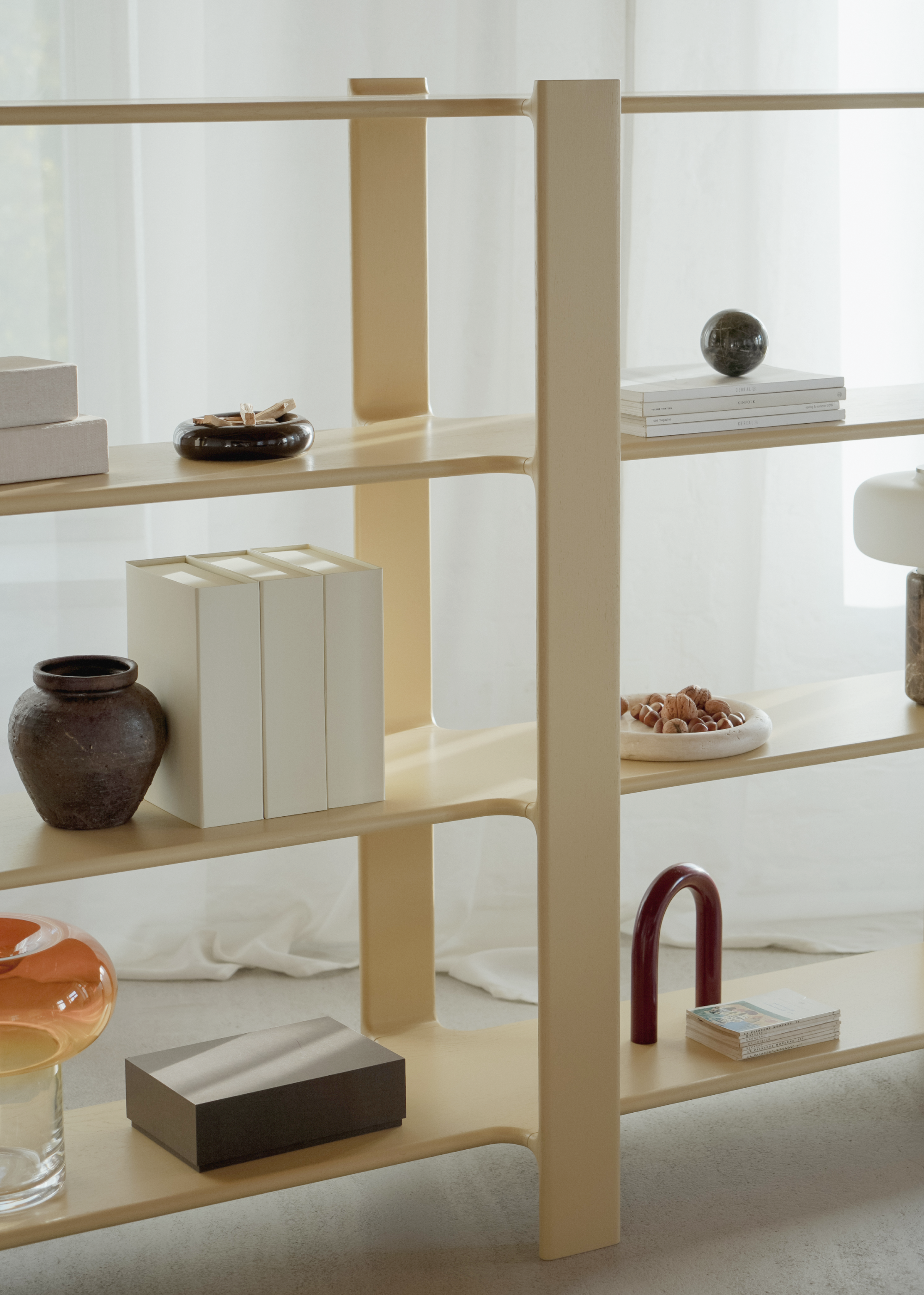 Boekenkast LIGO DUO donker eikenhout