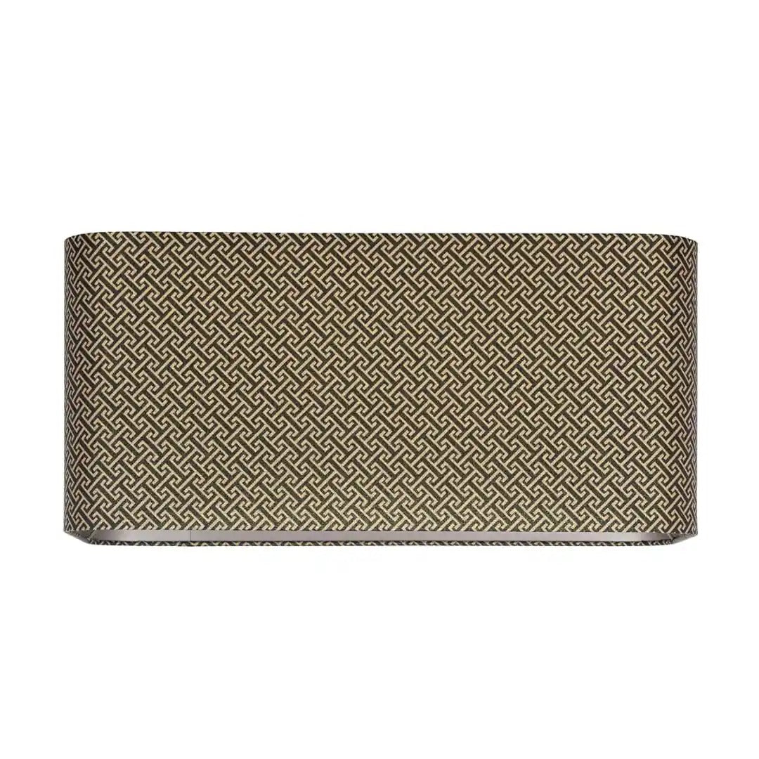 Zwarte rechthoekige lampenkap GEO met beige