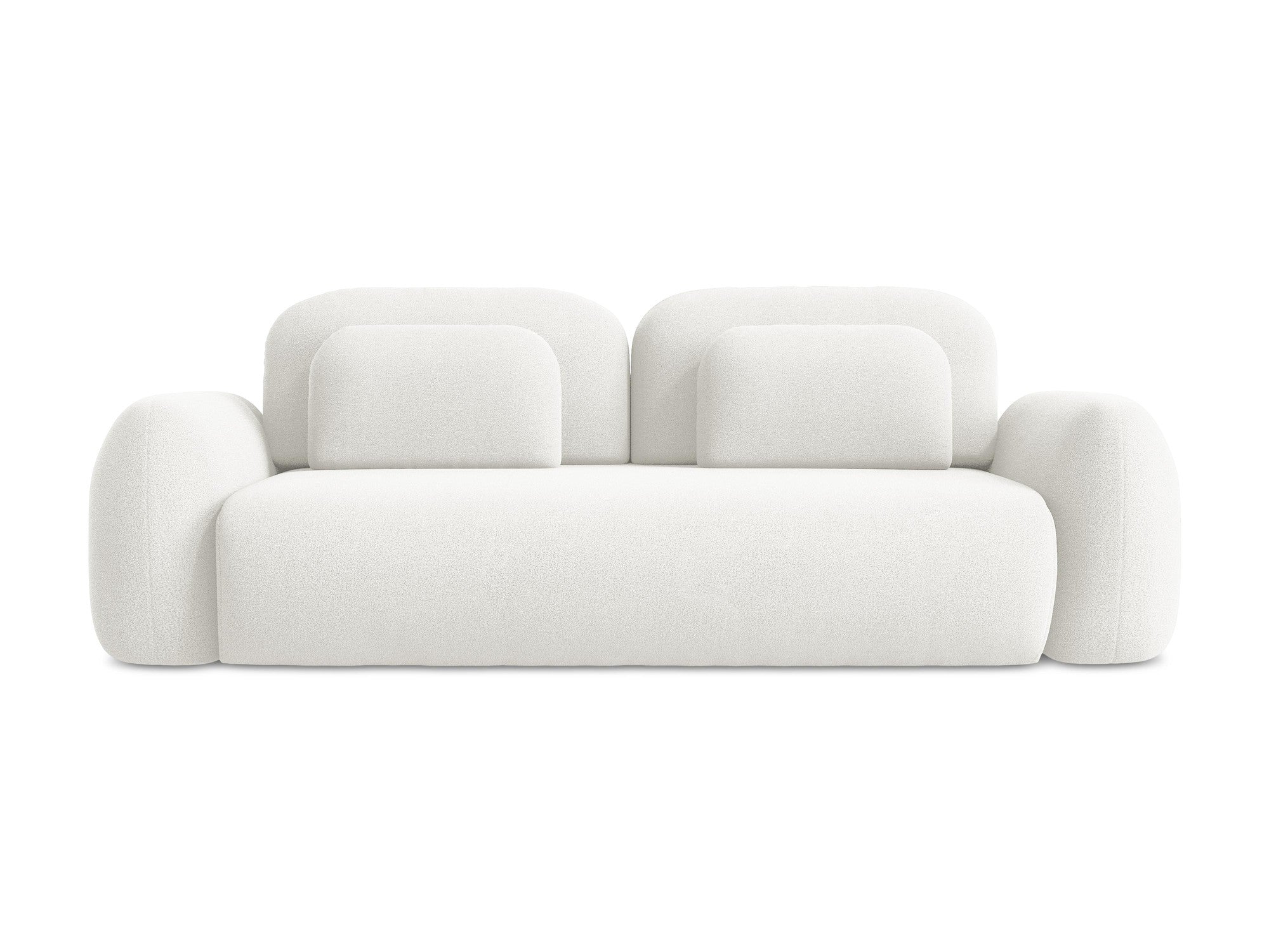 Sofa 3-zits met slaapfunctie LOHI witte boucle