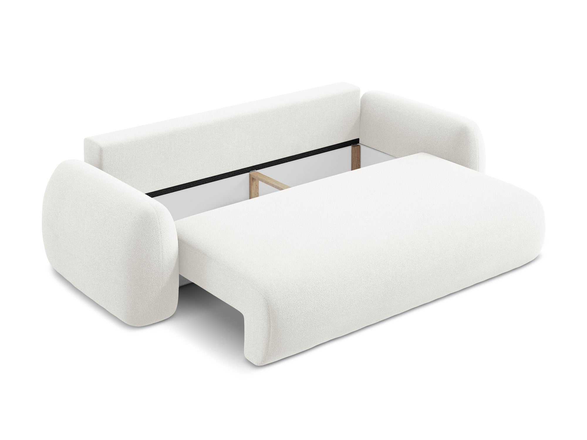 Sofa 3-zits met slaapfunctie LOHI witte boucle