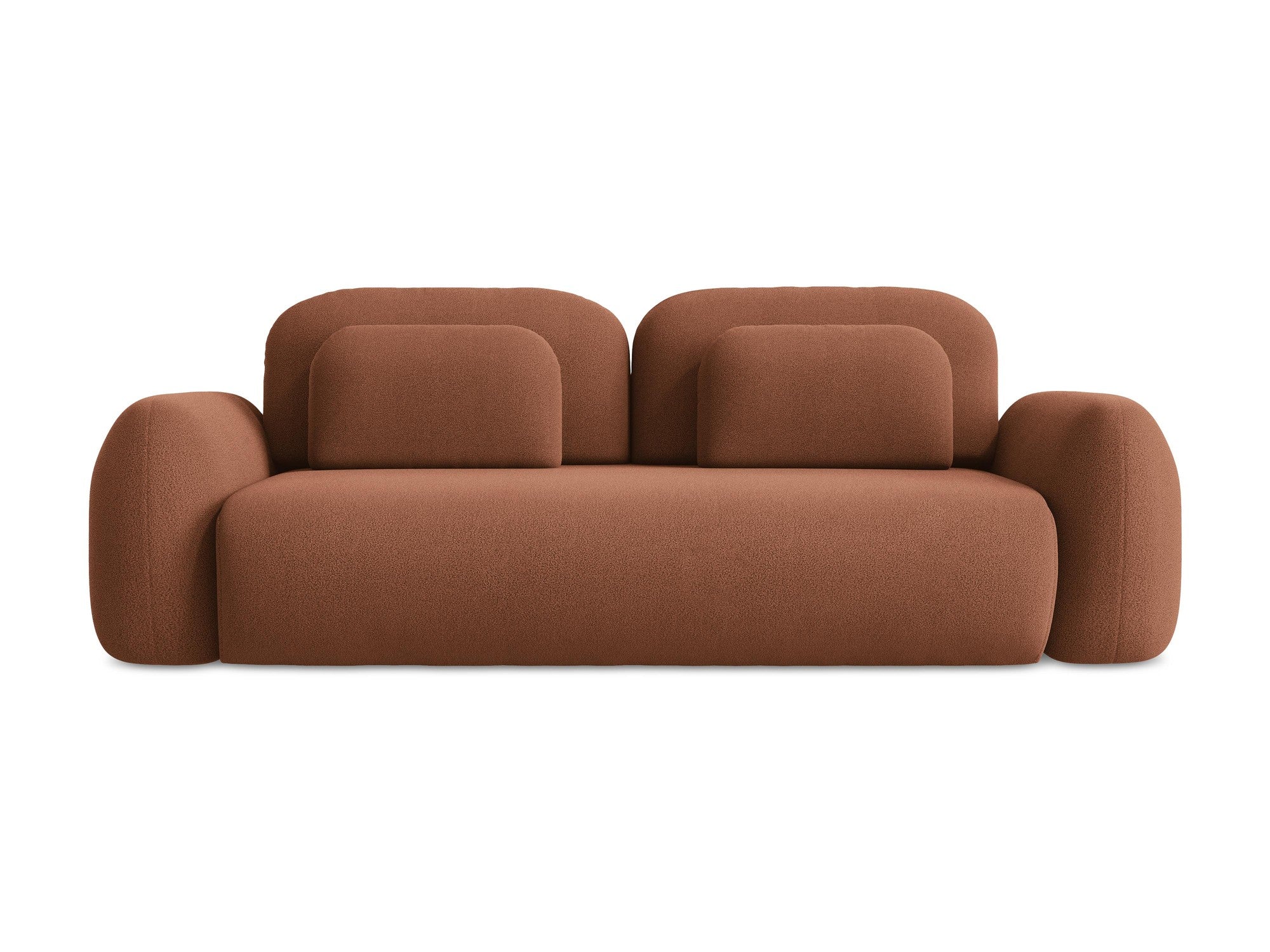 Sofa 3-zits met slaapfunctie LOHI terracotta boucle