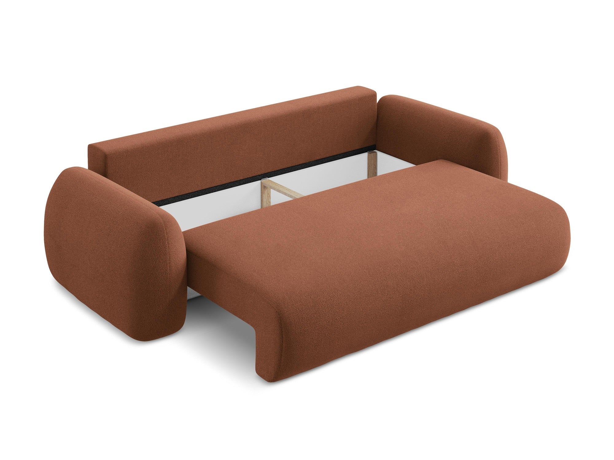 Sofa 3-zits met slaapfunctie LOHI terracotta boucle