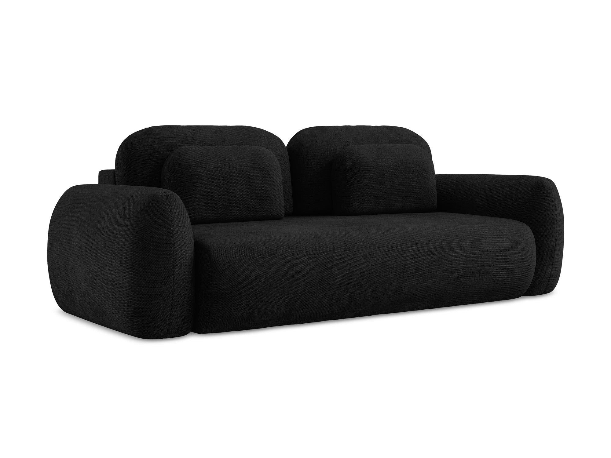 Sofa 3-zits met slaapfunctie LOHI zwart chenille