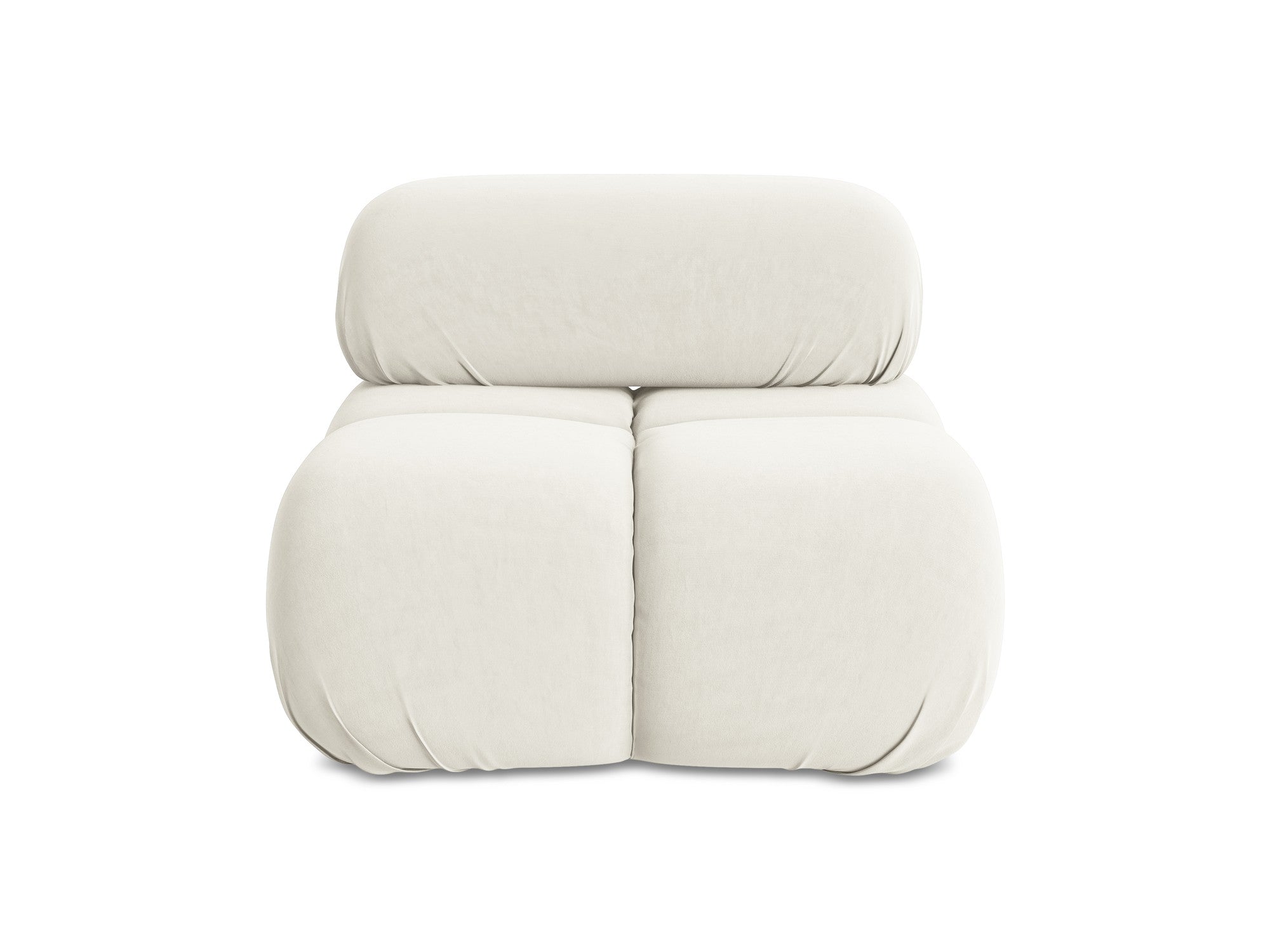 Fauteuil / modulaire fluweel LOKUA lichtbeige