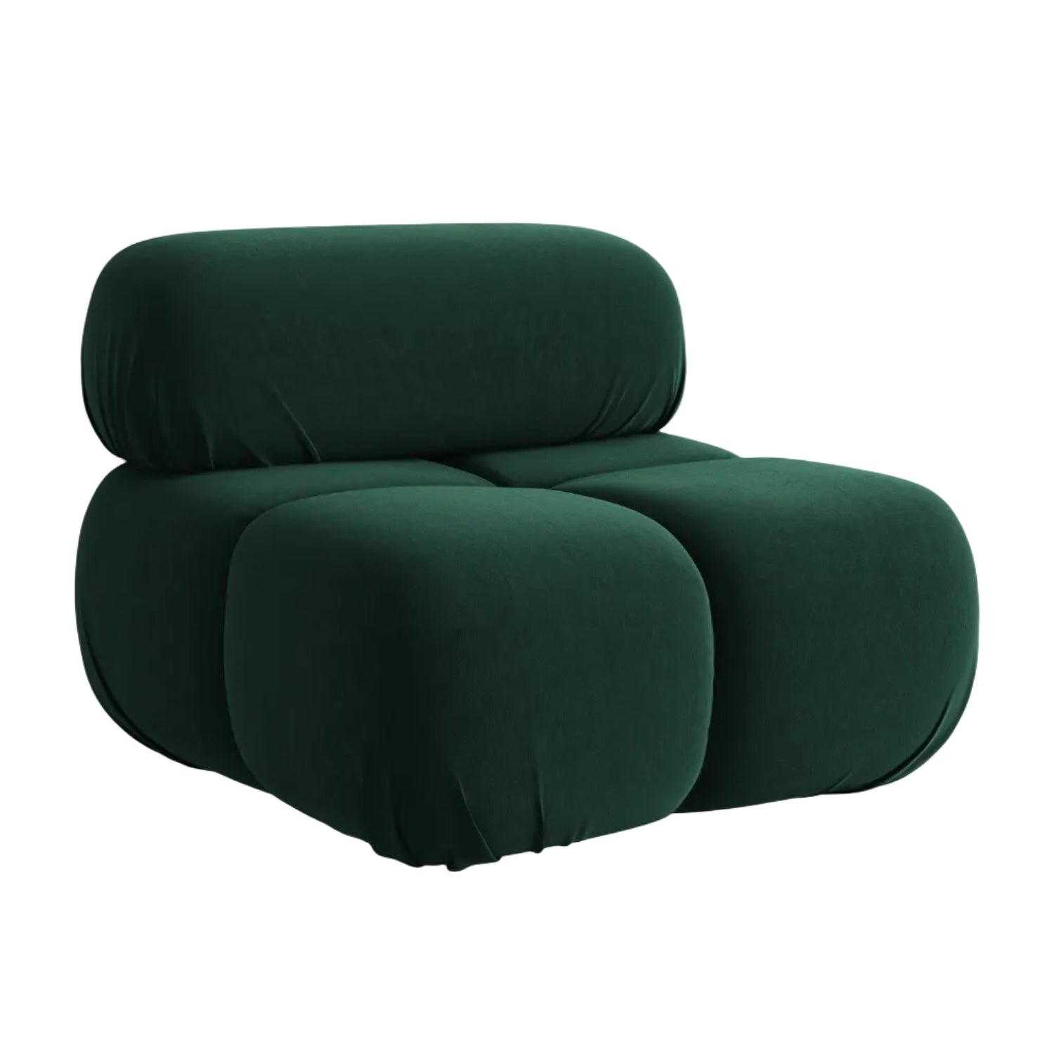 Fauteuil / modulaire fluwelen LOKUA donkergroen