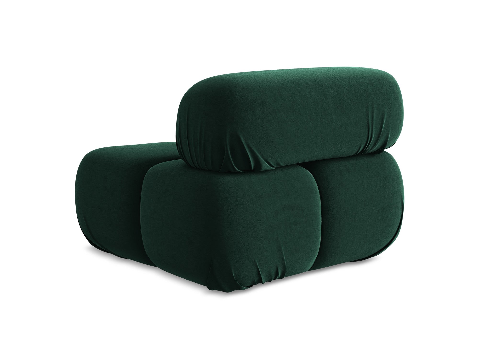 Fauteuil / modulaire fluwelen LOKUA donkergroen