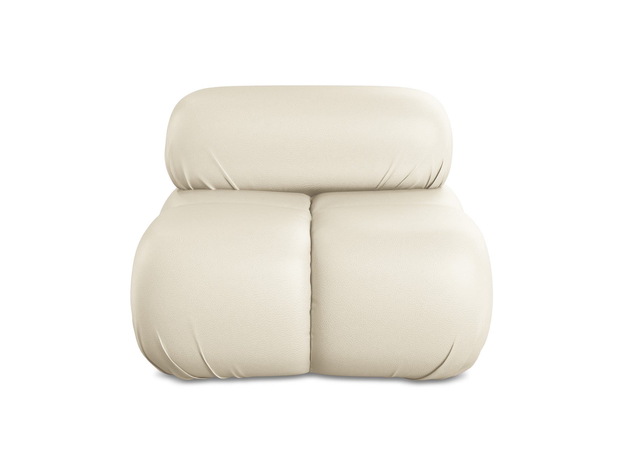 Fauteuil / module LOKUA lichtbeige ecologische leer