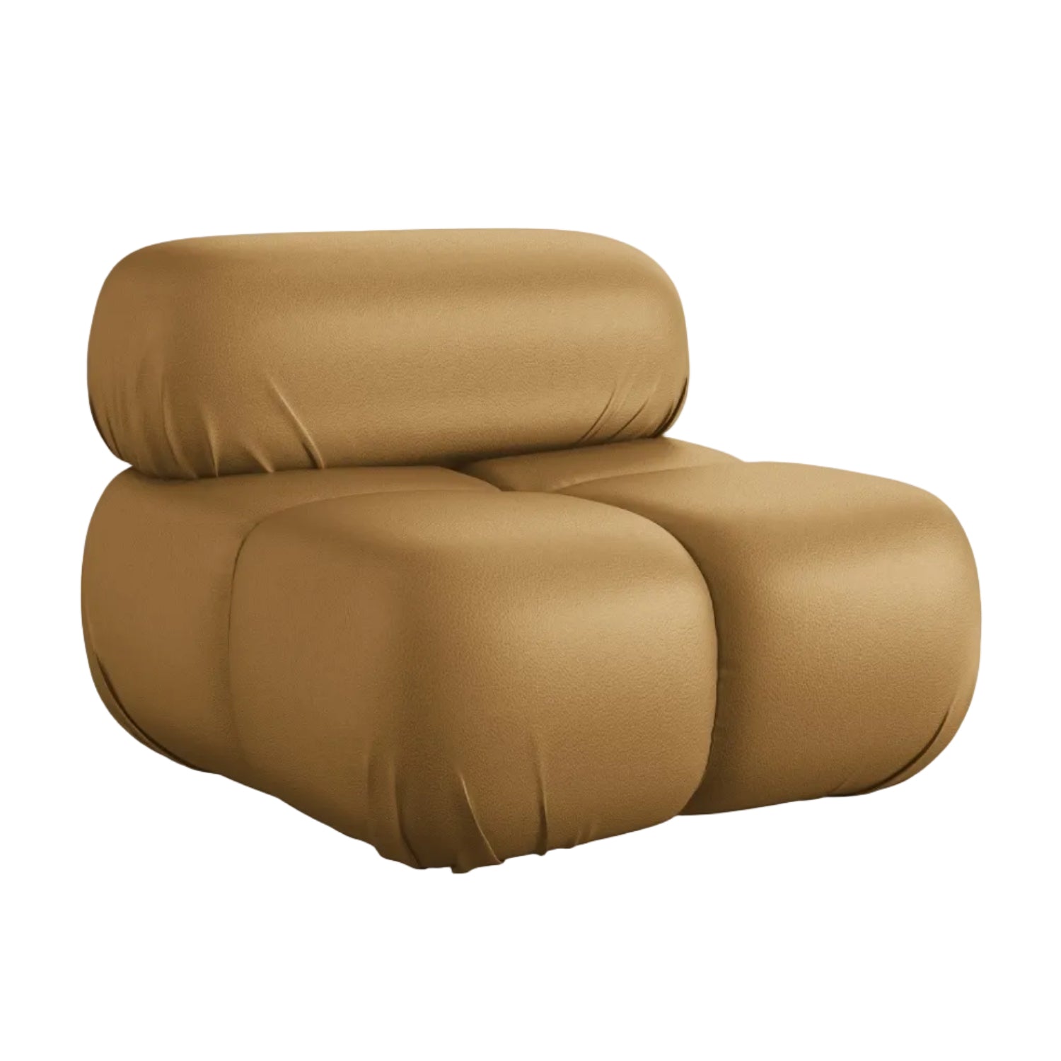 Armchair / module LOKUA caramel eco-leather