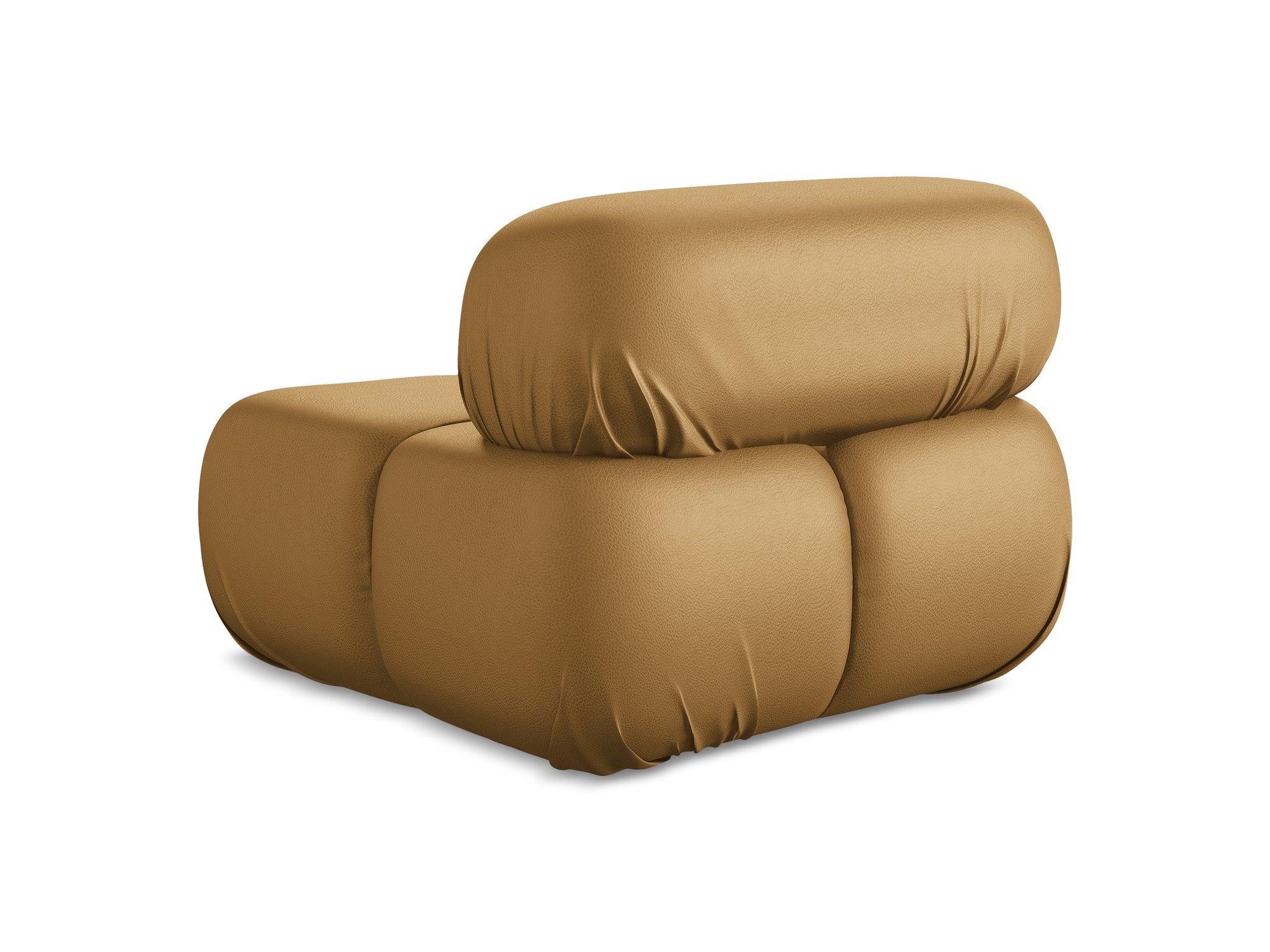 Armchair / module LOKUA caramel eco-leather
