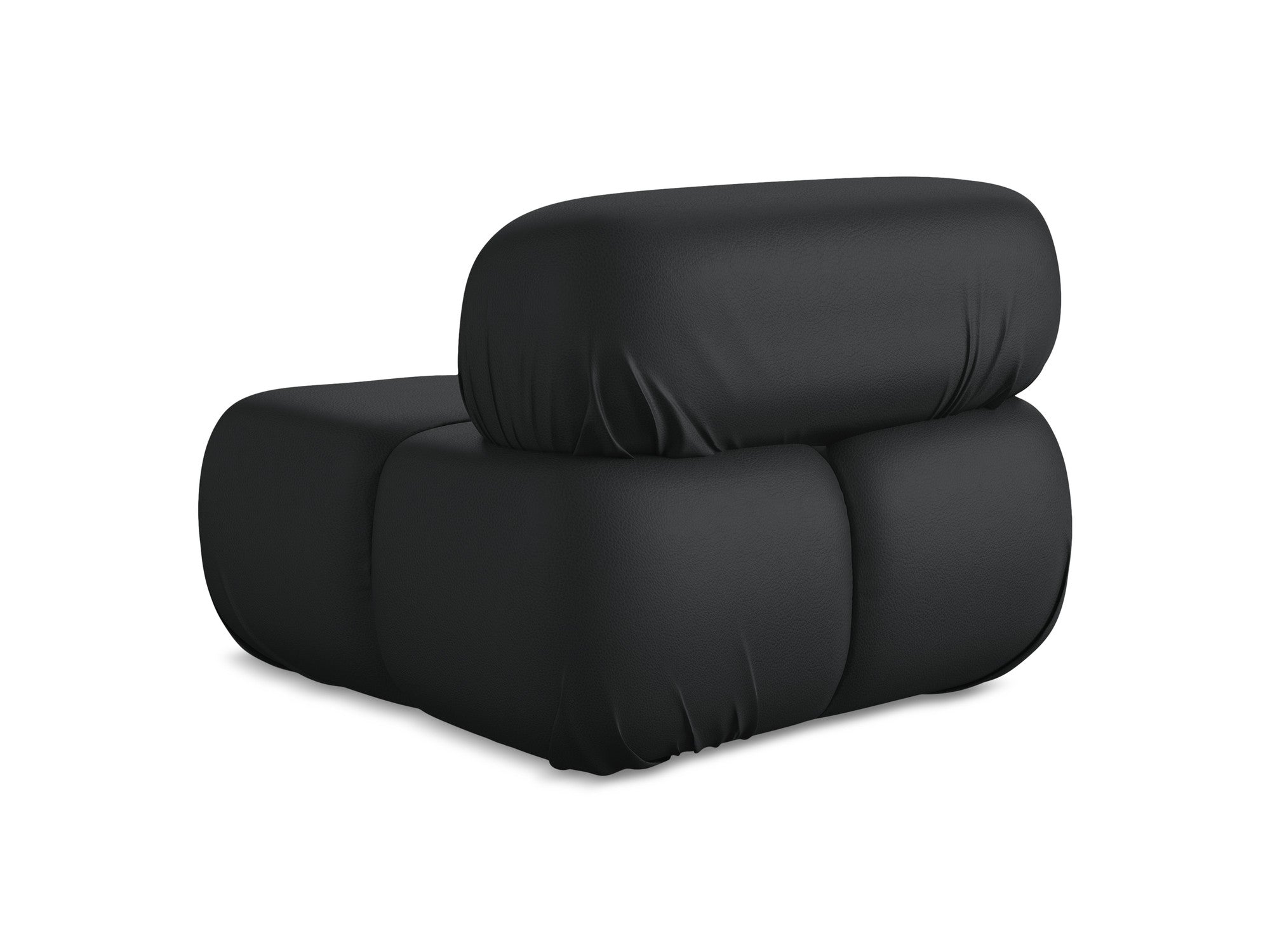 Fauteuil / module LOKUA zwarte ecologische leer