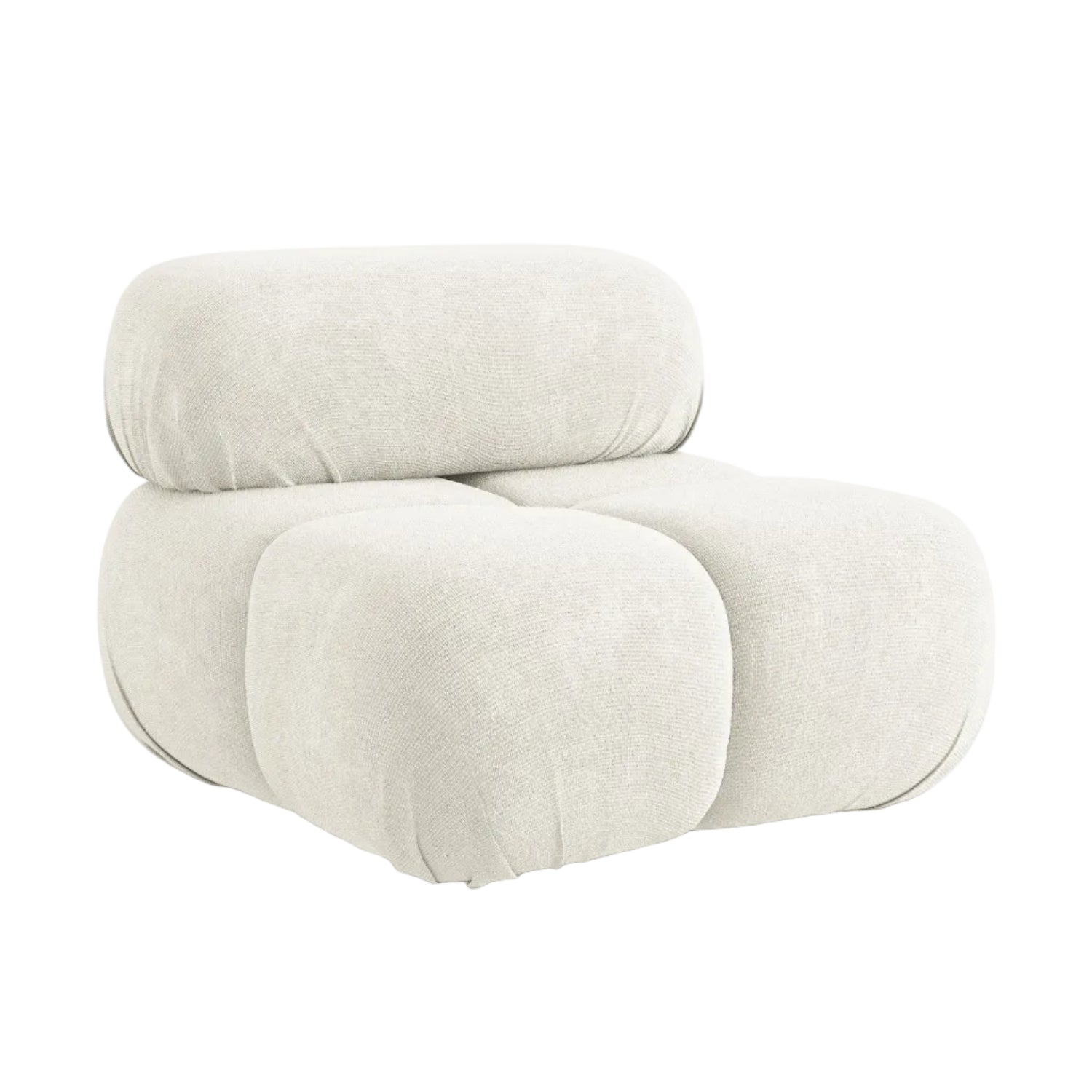 Armchair / module LOKUA white chenille