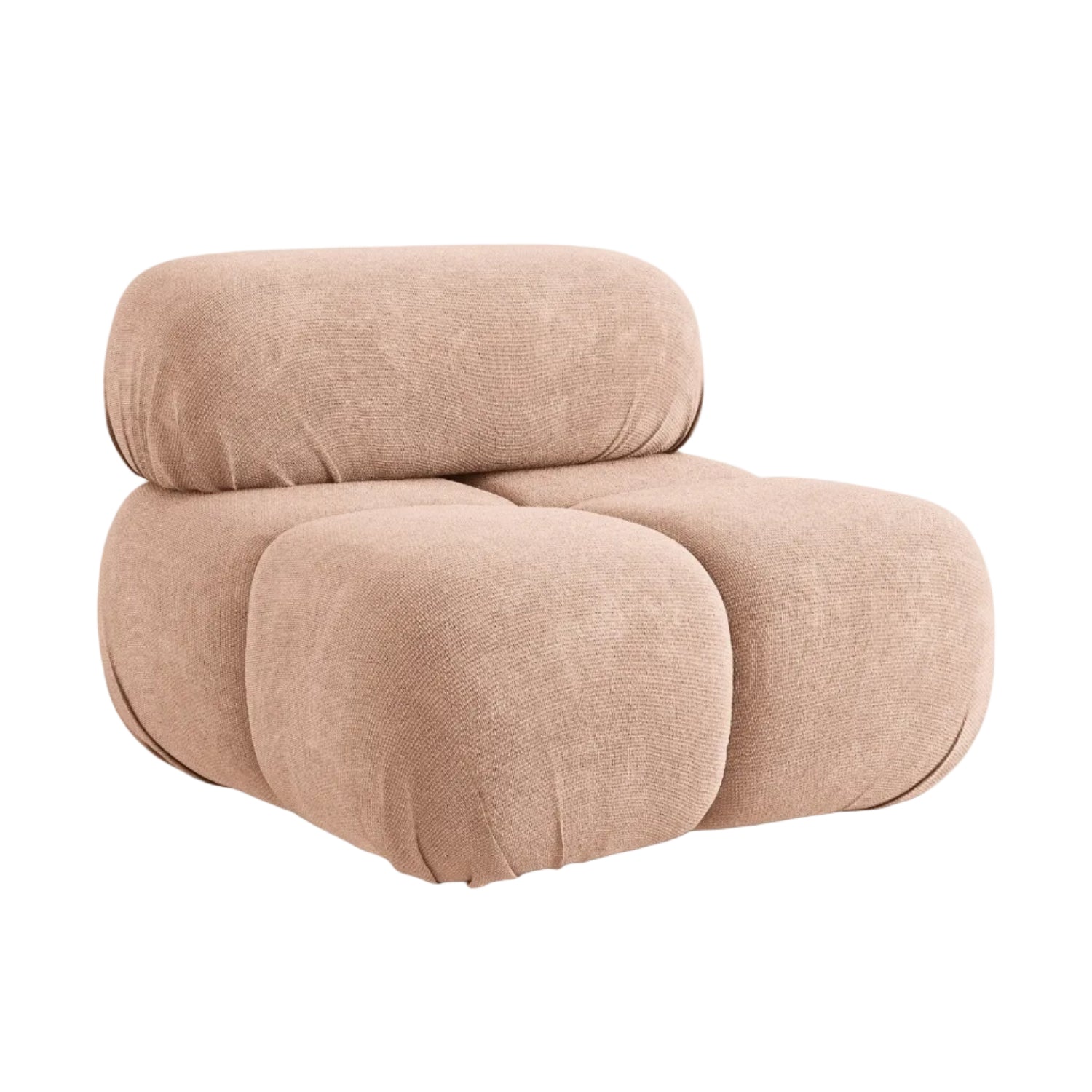 Armchair / module LOKUA peach chenille