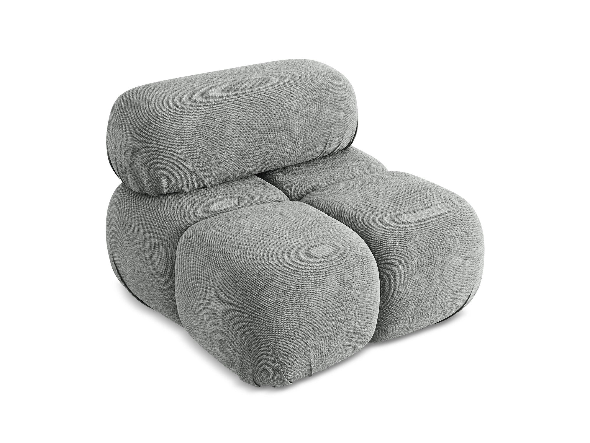 Armchair / module LOKUA gray chenille