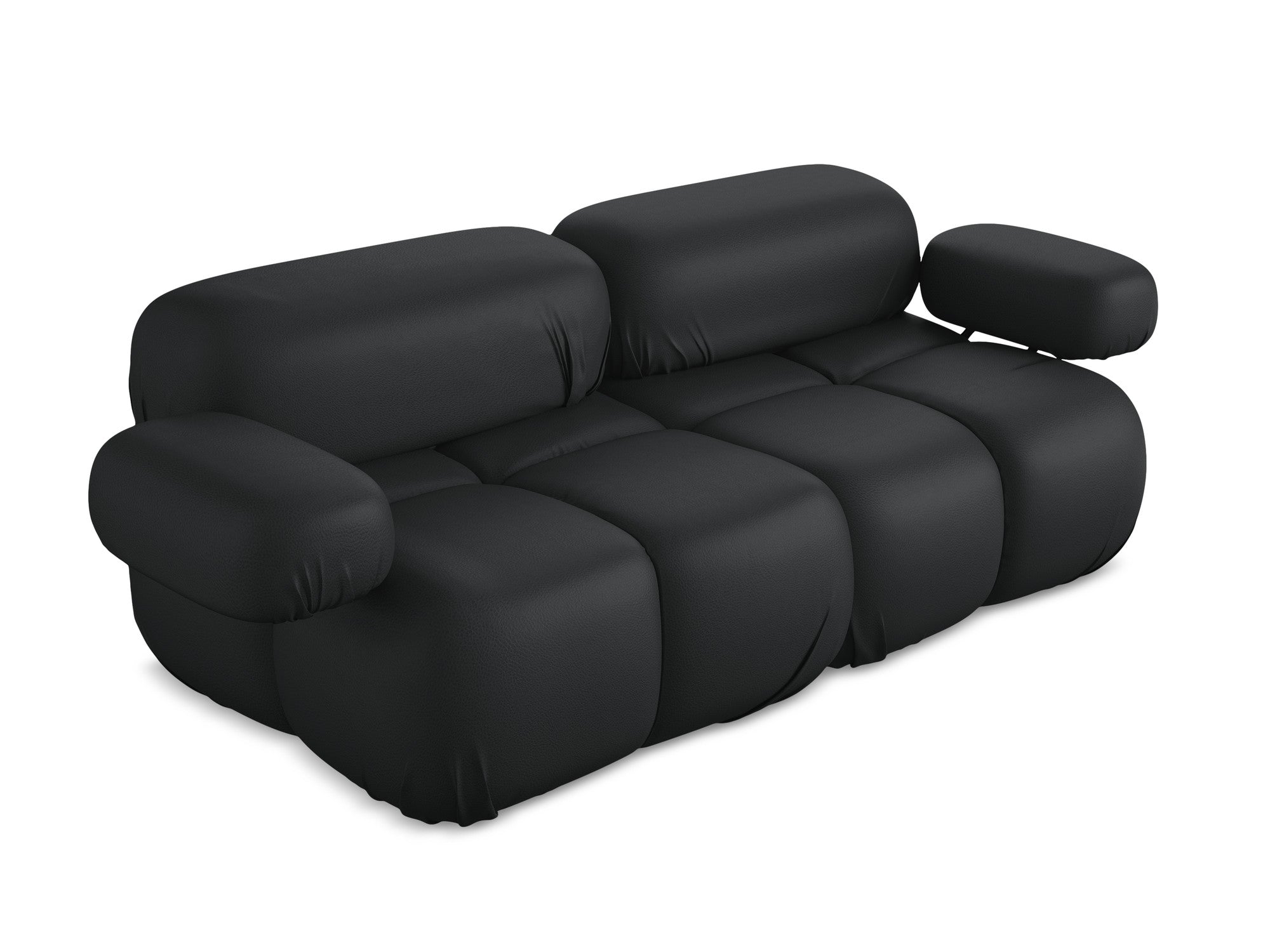 Modular 2-Seater Sofa LOKUA Black Eco-Leather
