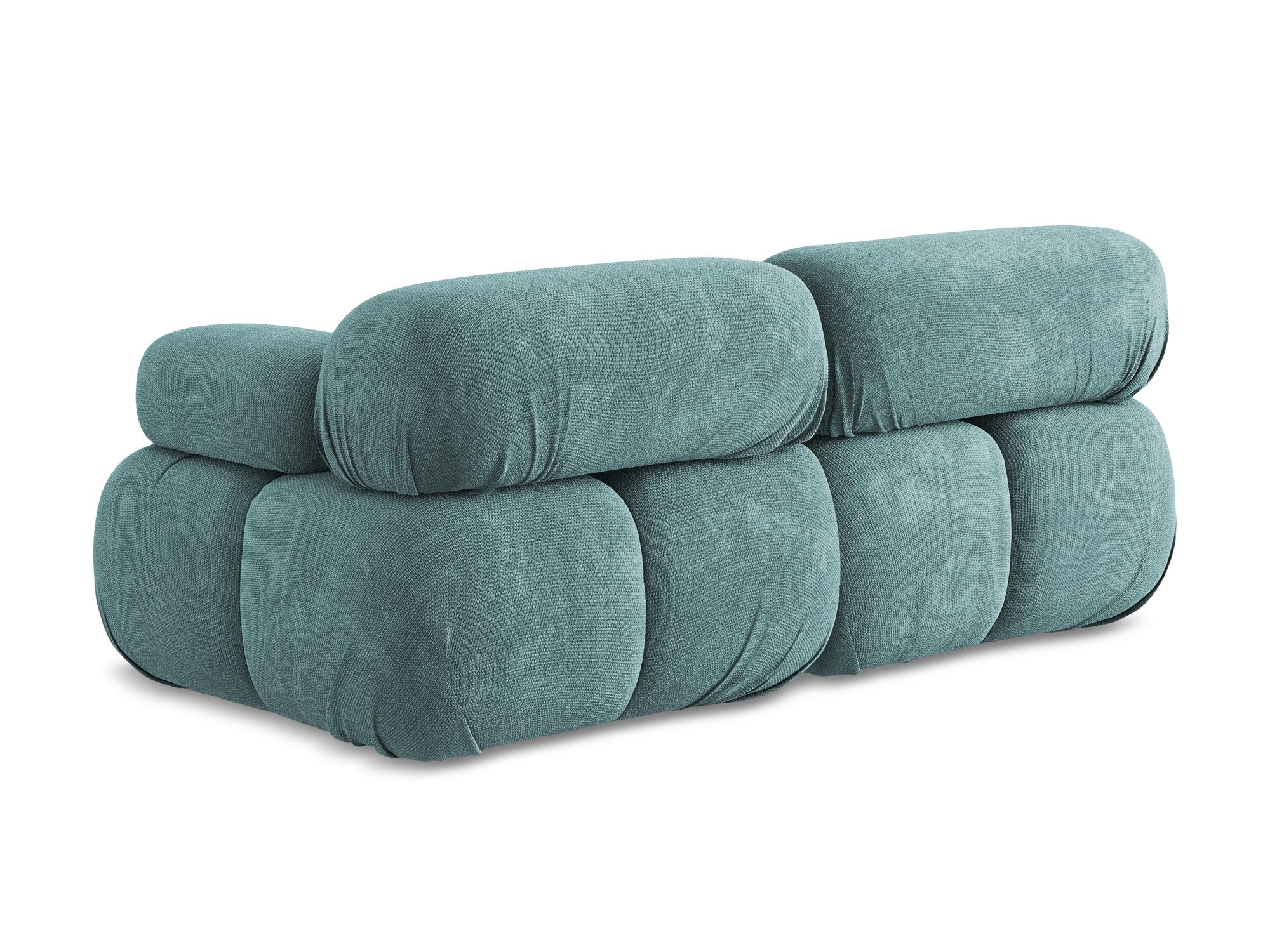 Modular 2-Seater Sofa LOKUA Denim Blue Chenille