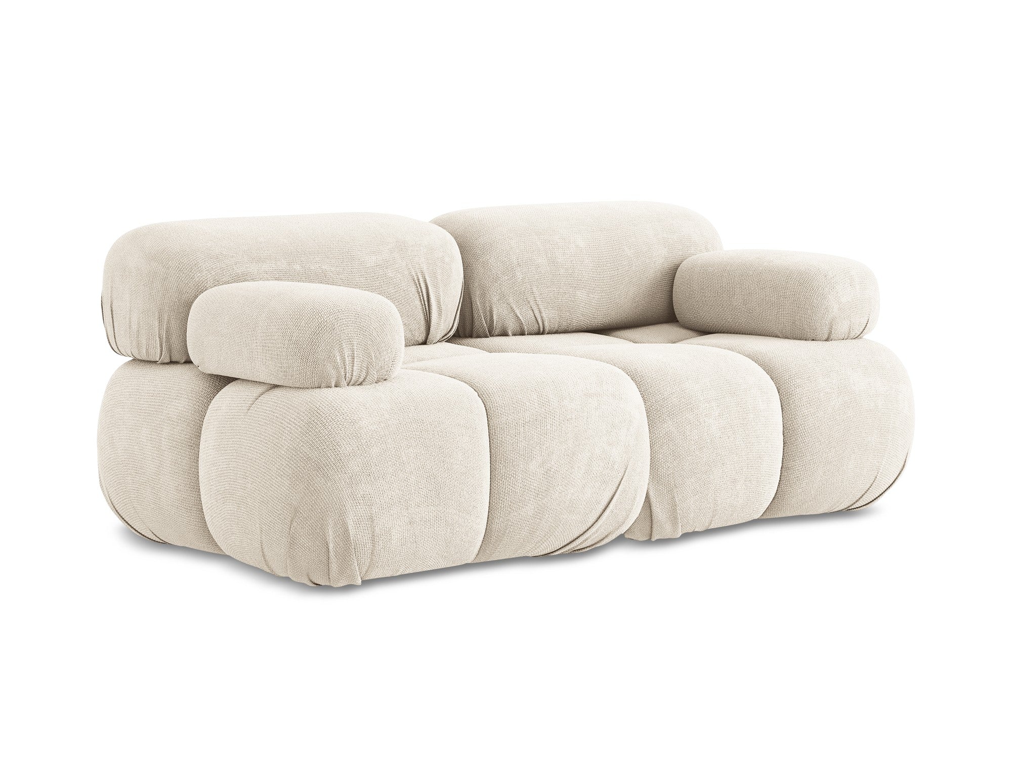 Modular 2-Seater Sofa LOKUA Light Beige Chenille