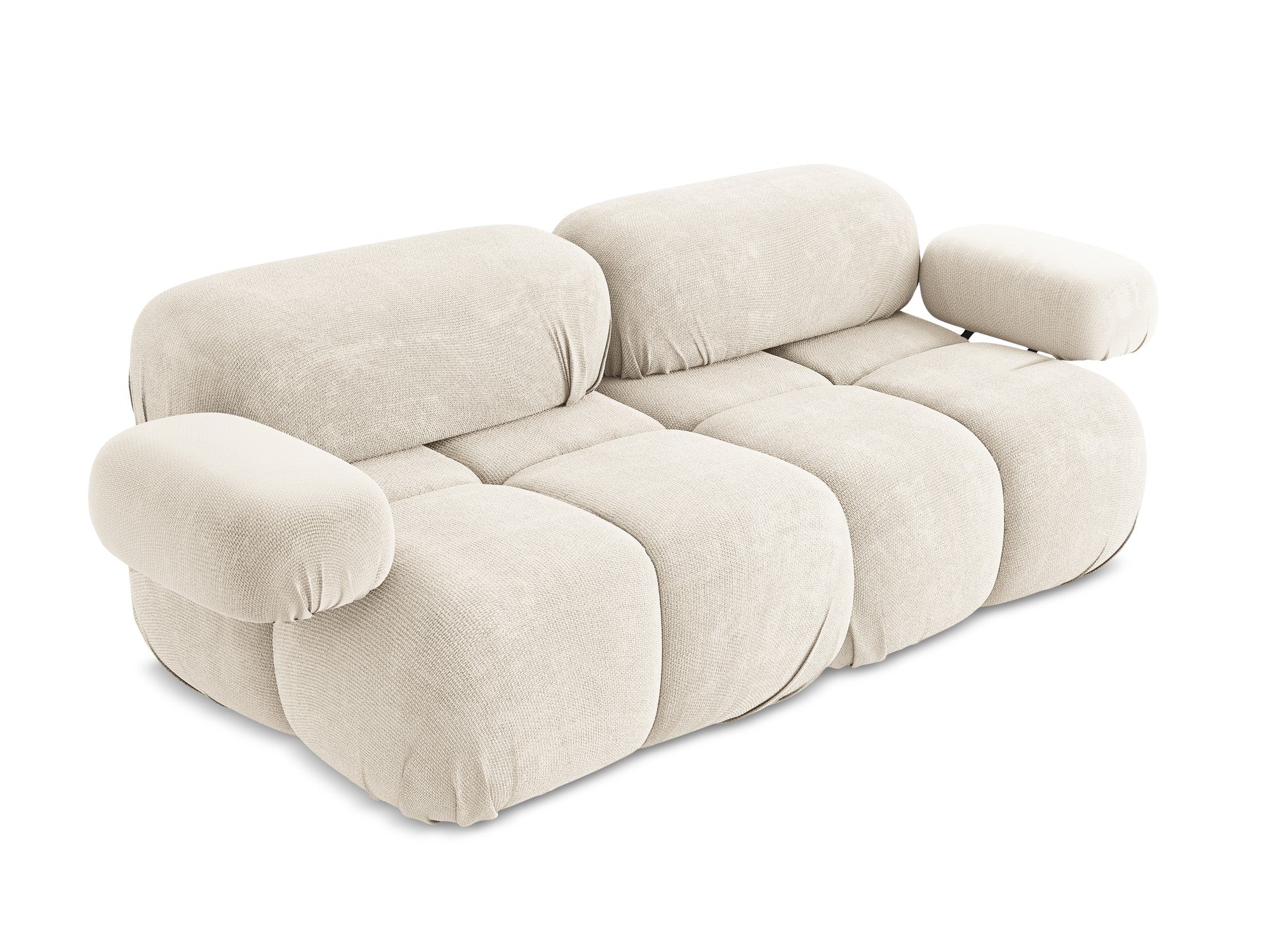 Modular 2-Seater Sofa LOKUA Light Beige Chenille