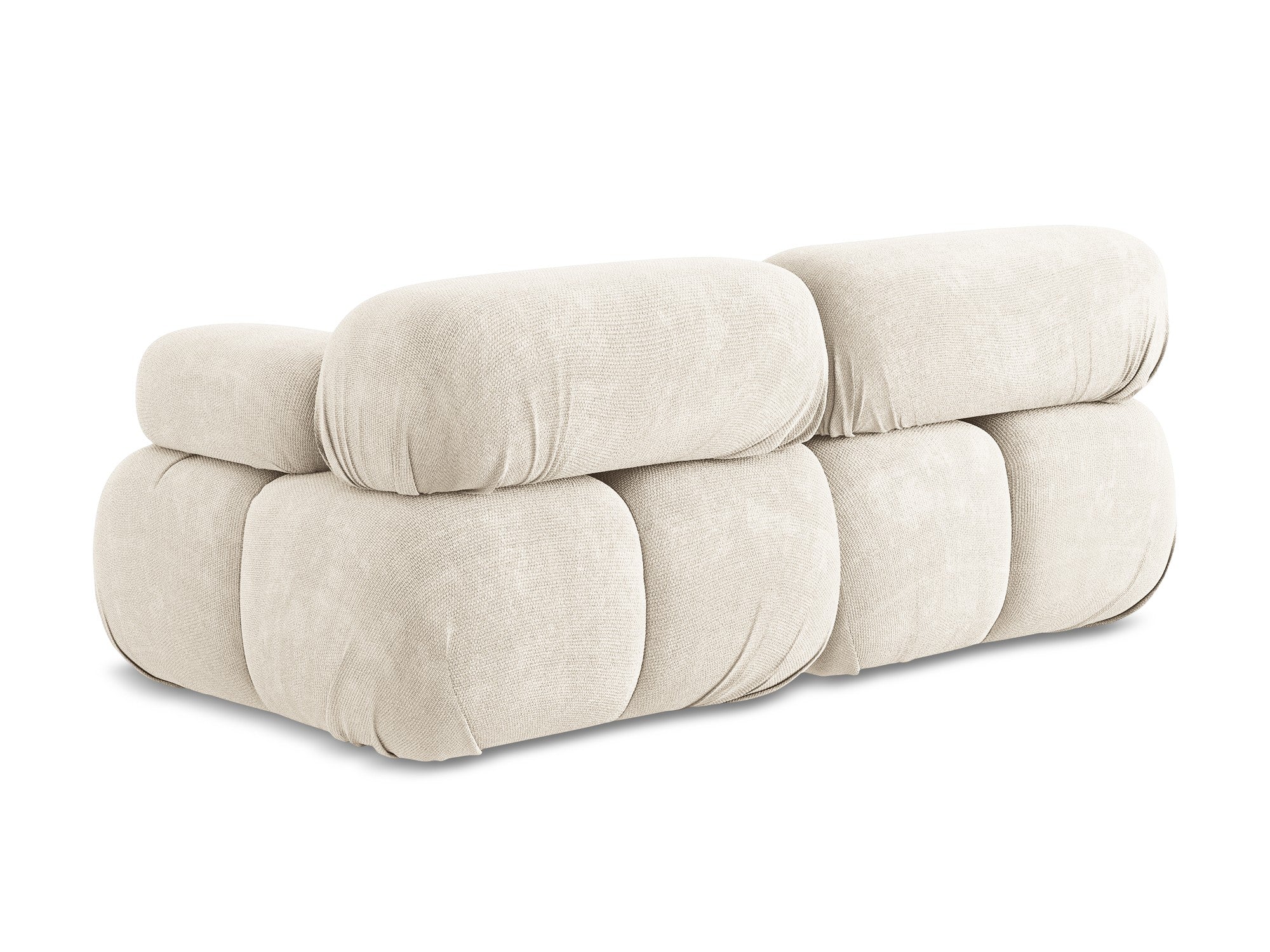 Modular 2-Seater Sofa LOKUA Light Beige Chenille
