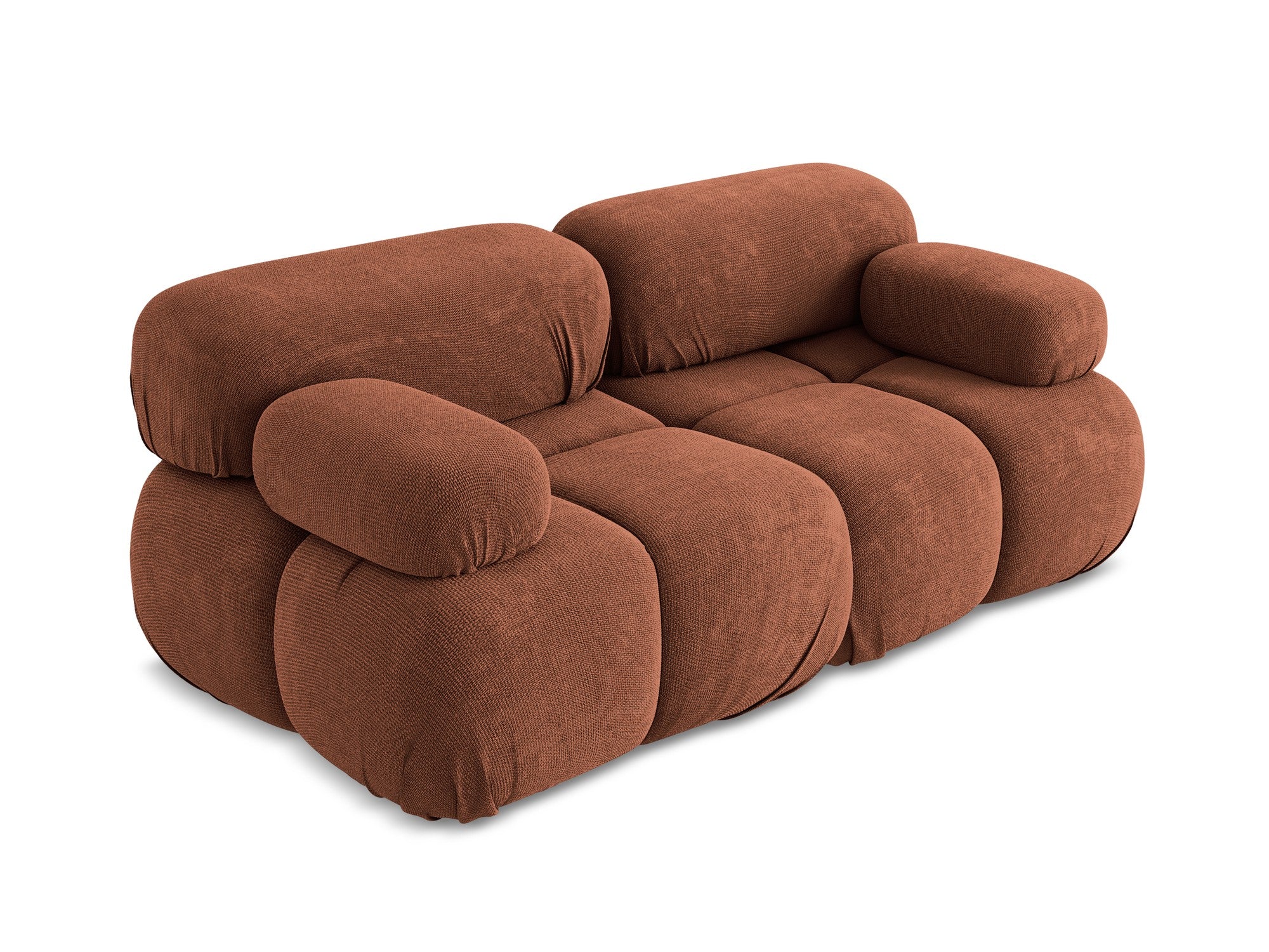 Modulares 2-Sitzer-Sofa LOKUA Terrakotta Chenille