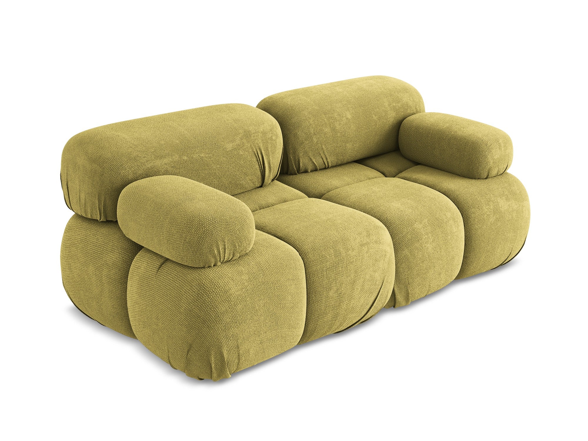 Modulares 2-Sitzer-Sofa LOKUA limonengrün Chenille