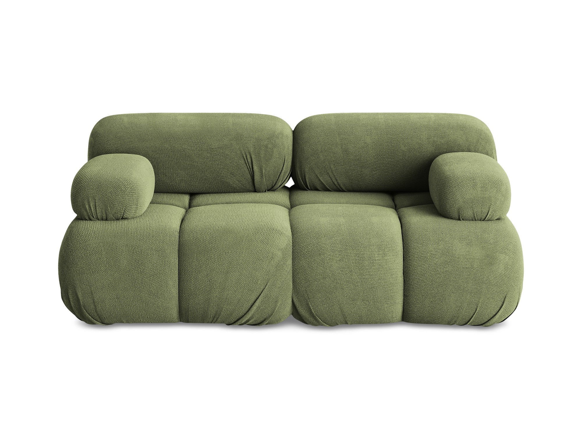 Modular 2-Seater Sofa LOKUA Green Chenille