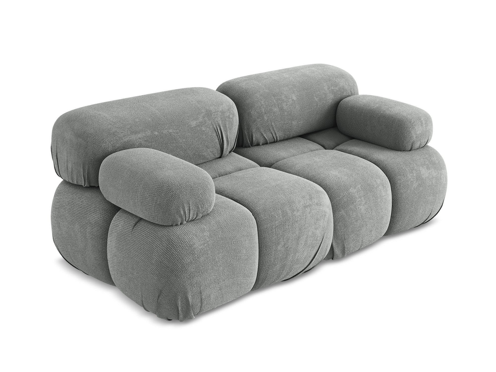 Modulares 2-Sitzer-Sofa LOKUA graues Chenille