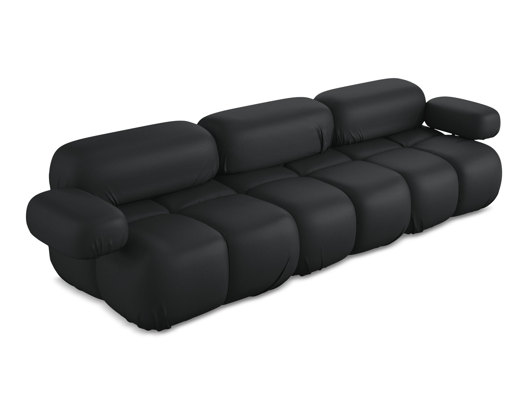 Modular 3-Seater Sofa LOKUA Black Eco-Leather