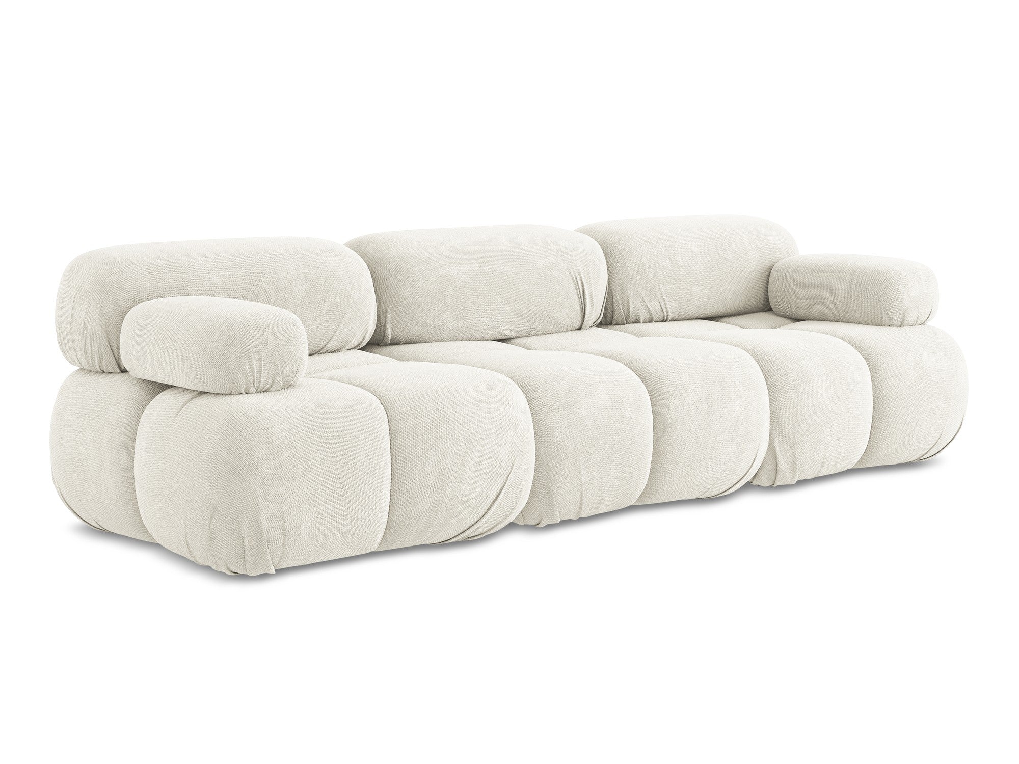 Modulaire 3-zitsbank LOKUA witte chenille