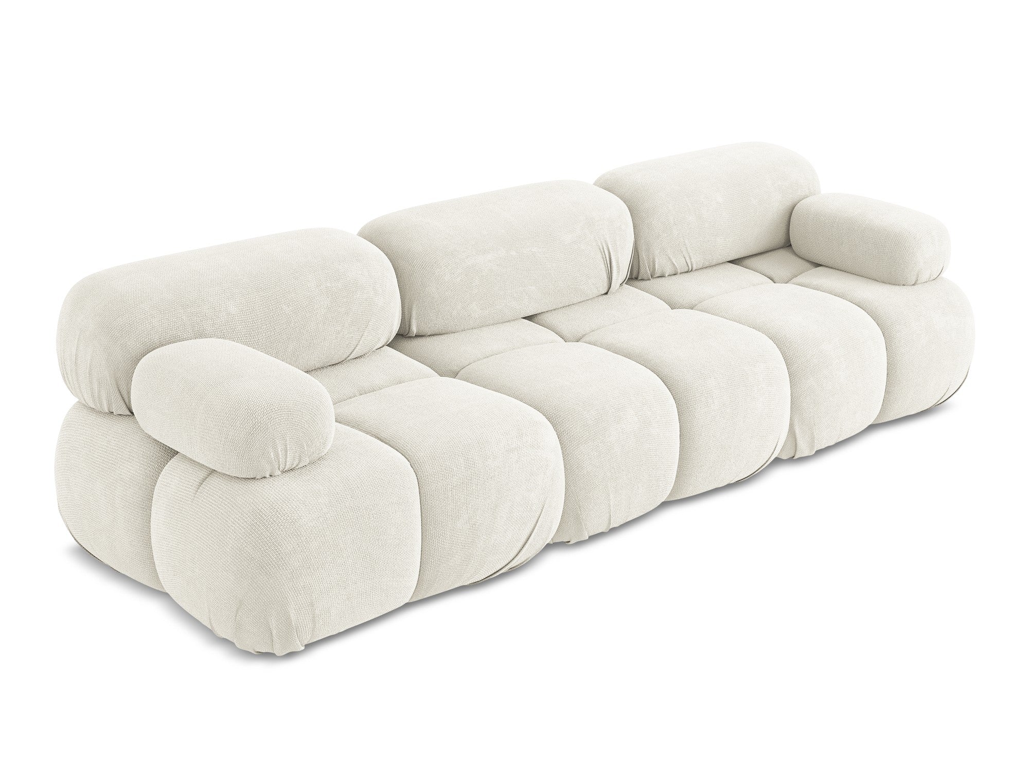 Modulaire 3-zitsbank LOKUA witte chenille