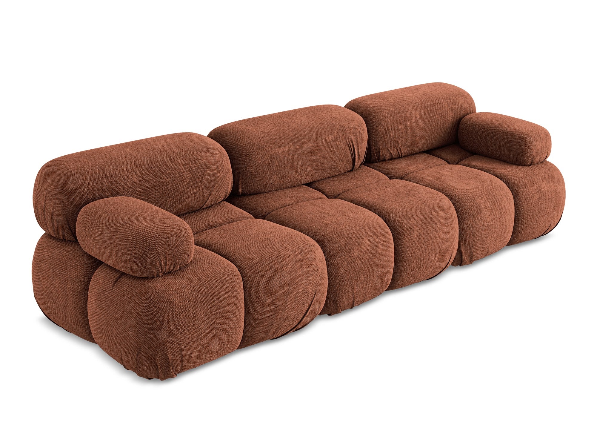 Modulares 3-Sitzer-Sofa LOKUA Terrakotta Chenille
