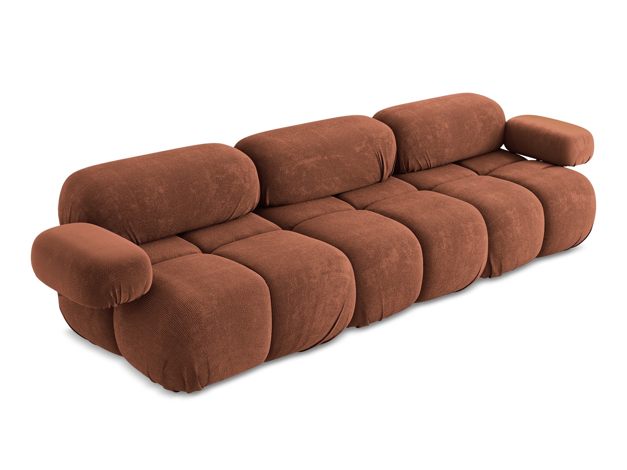 Modulares 3-Sitzer-Sofa LOKUA Terrakotta Chenille