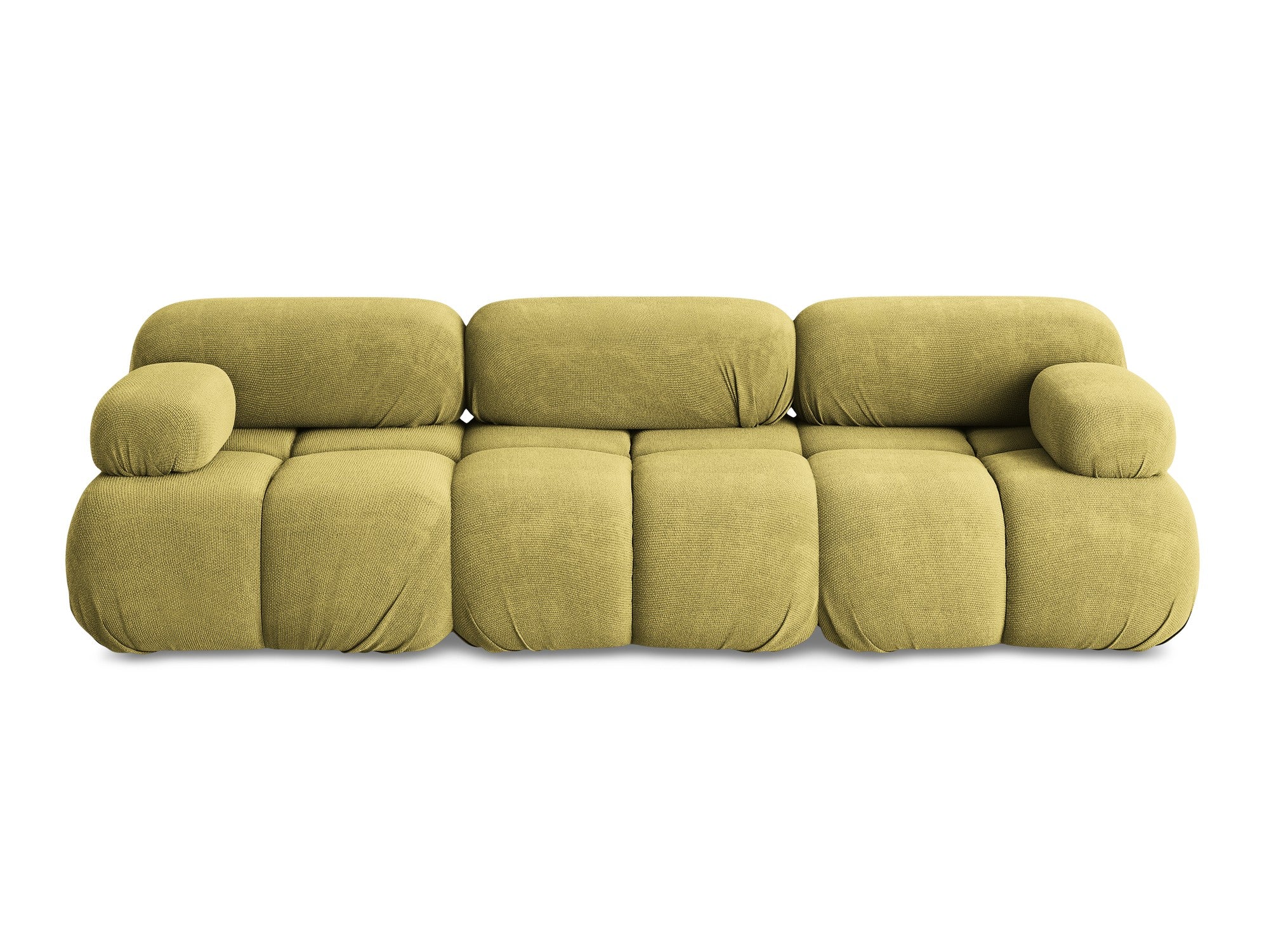 Modulares 3-Sitzer-Sofa LOKUA limonengrüner Chenille
