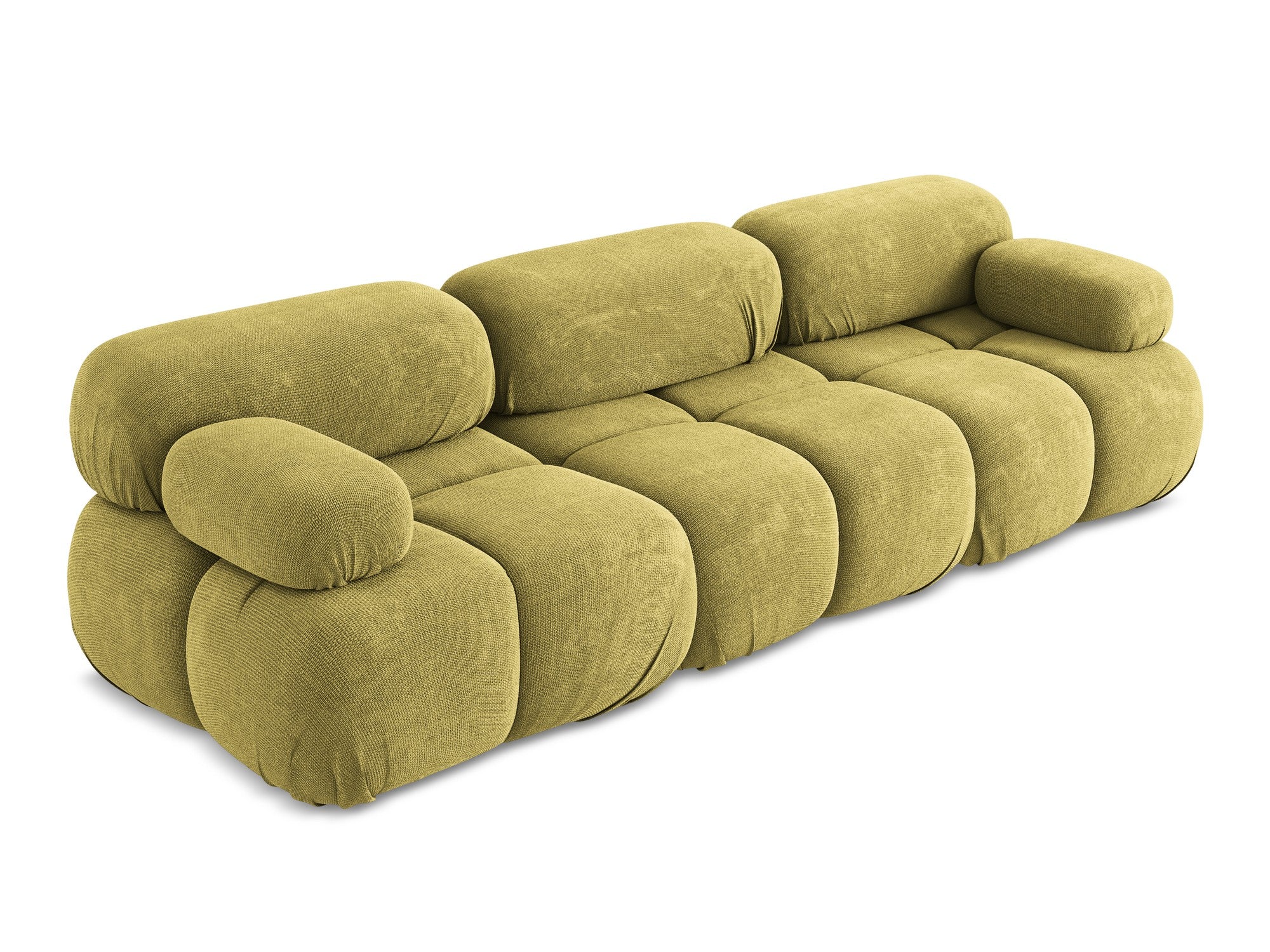 Modulares 3-Sitzer-Sofa LOKUA limonengrüner Chenille