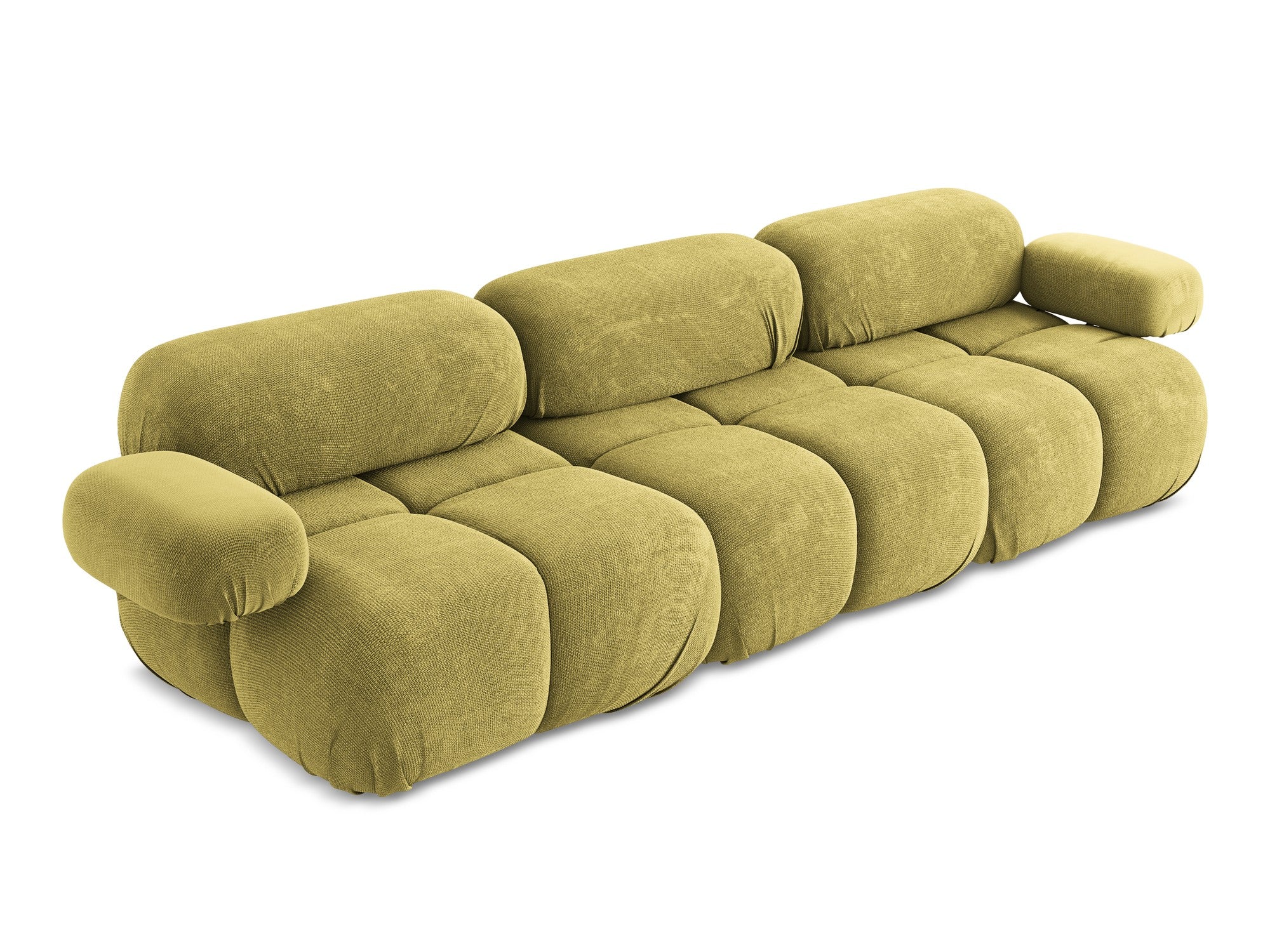 Modulares 3-Sitzer-Sofa LOKUA limonengrüner Chenille
