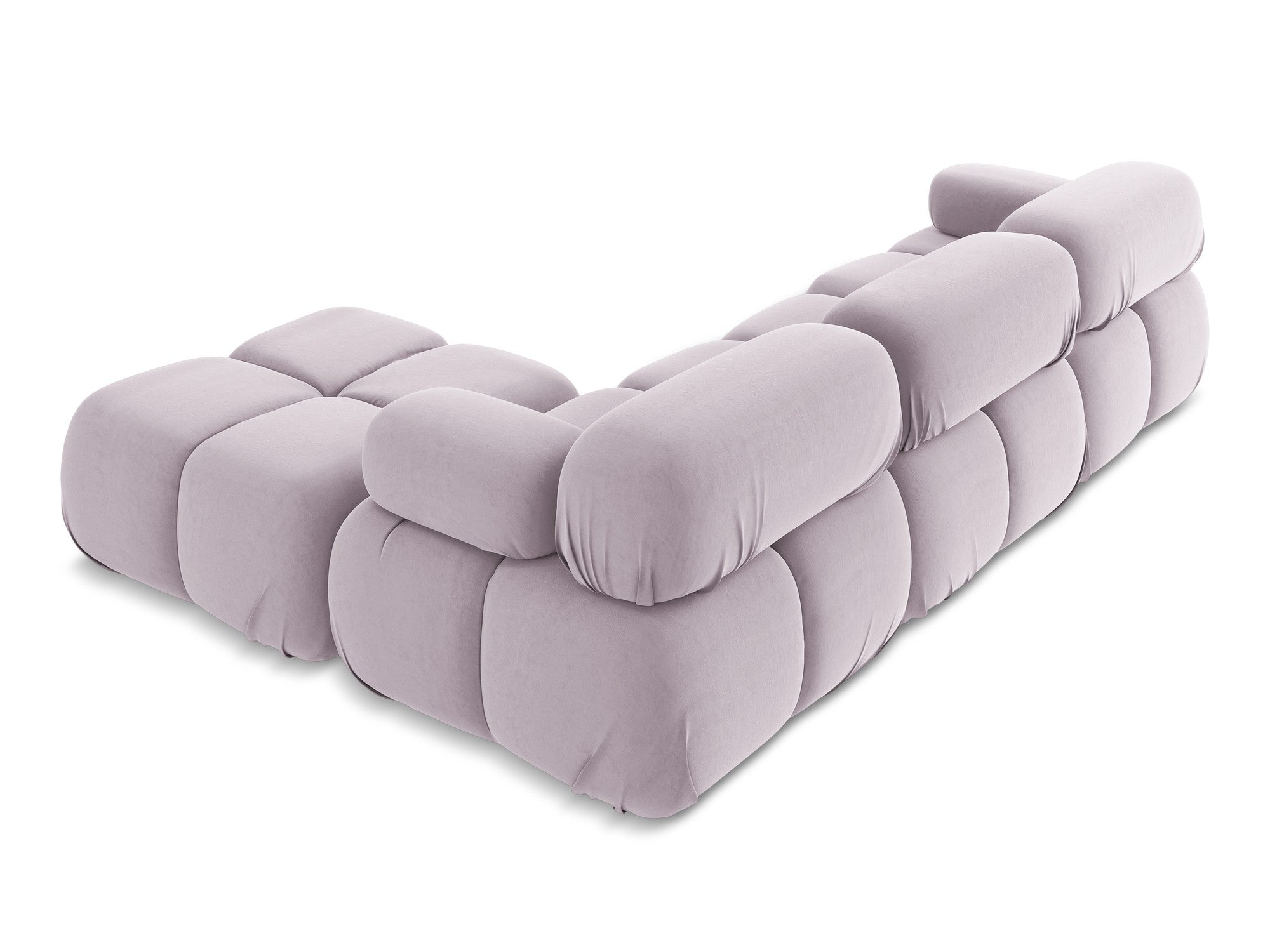 Universal velvet modular corner sofa LOKUA in lavender