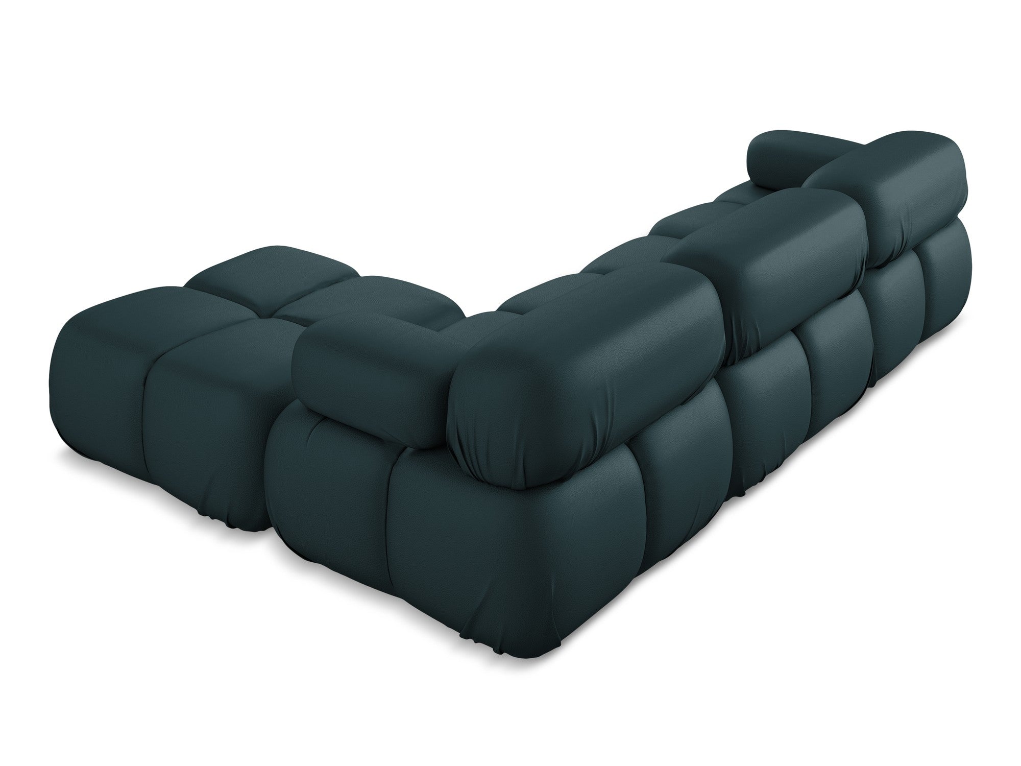 Modularer Ecksofa LOKUA in Meeresfarbe aus Kunstleder