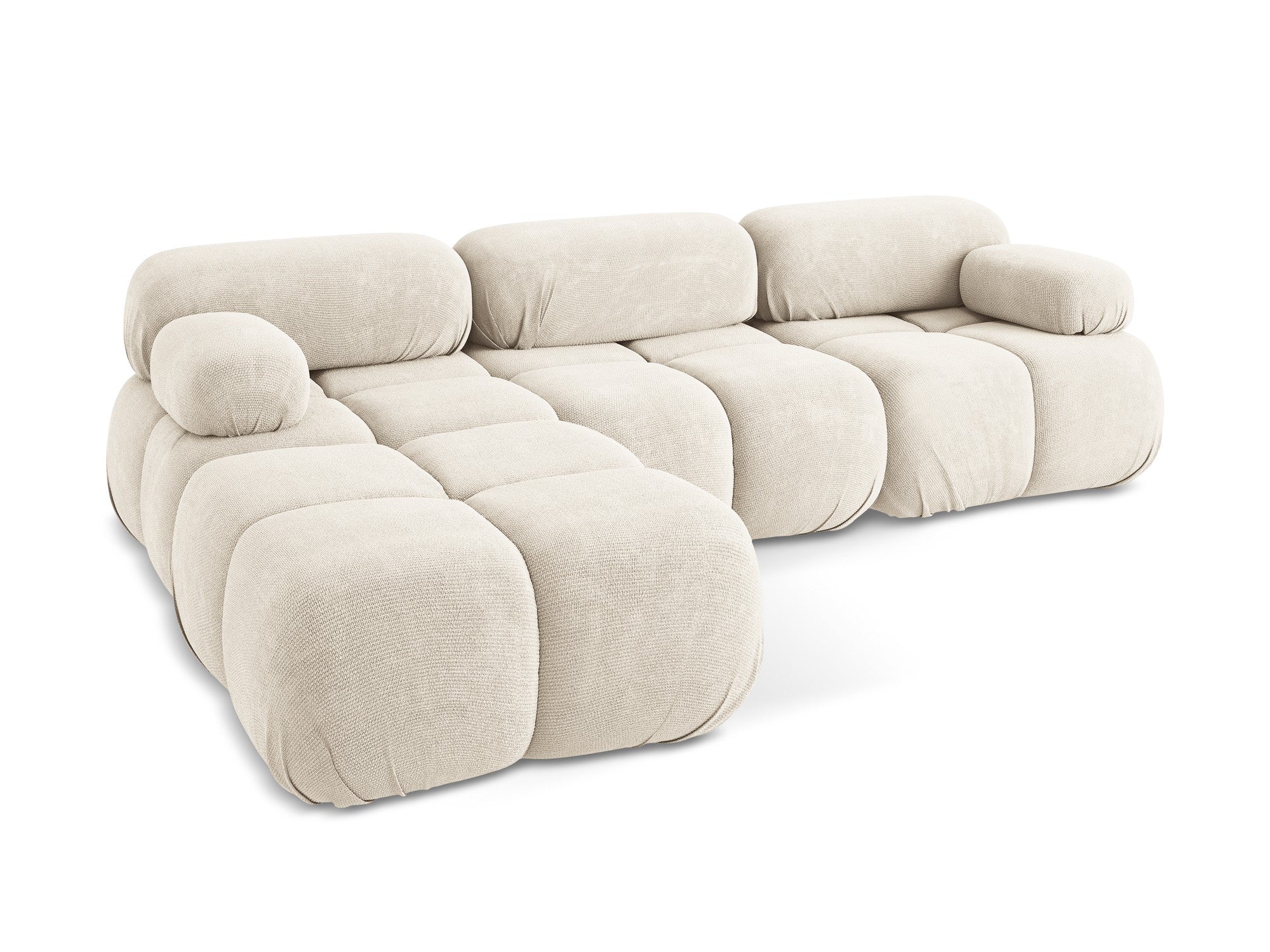Modularer Ecksofa LOKUA in hellbeigem Chenille