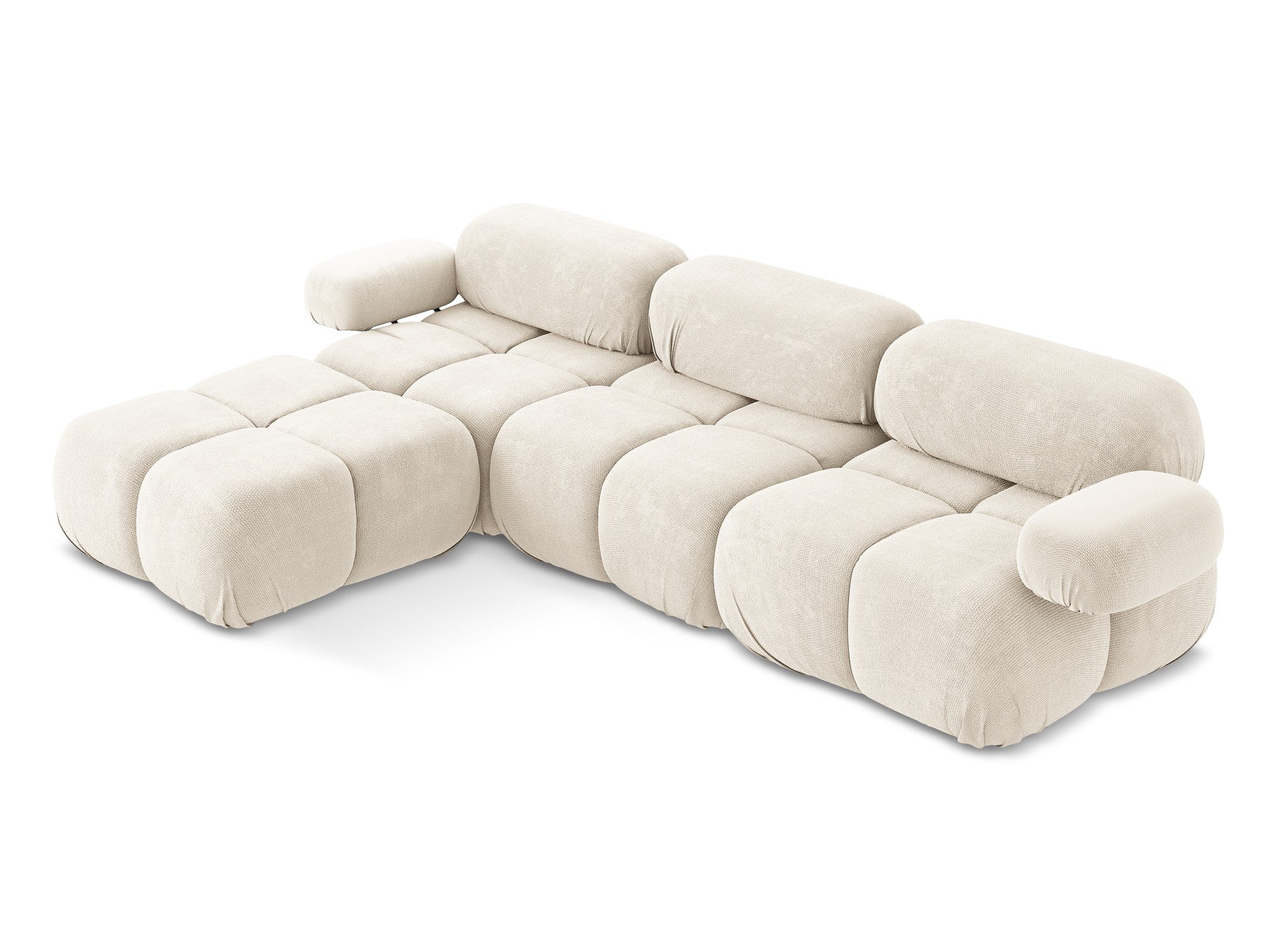 Modularer Ecksofa LOKUA in hellbeigem Chenille