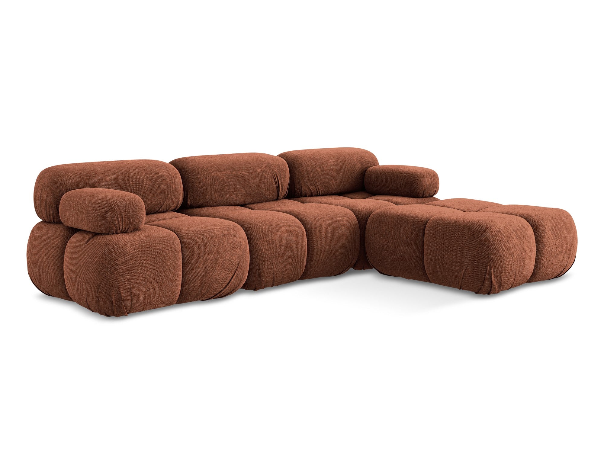 Modularer Ecksofa LOKUA Terrakotta Chenille