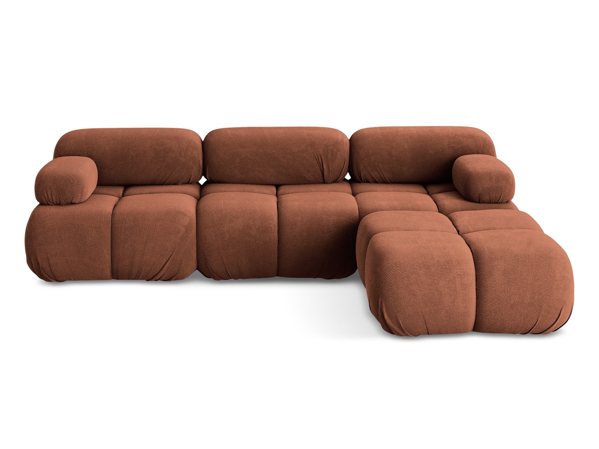 Modularer Ecksofa LOKUA Terrakotta Chenille