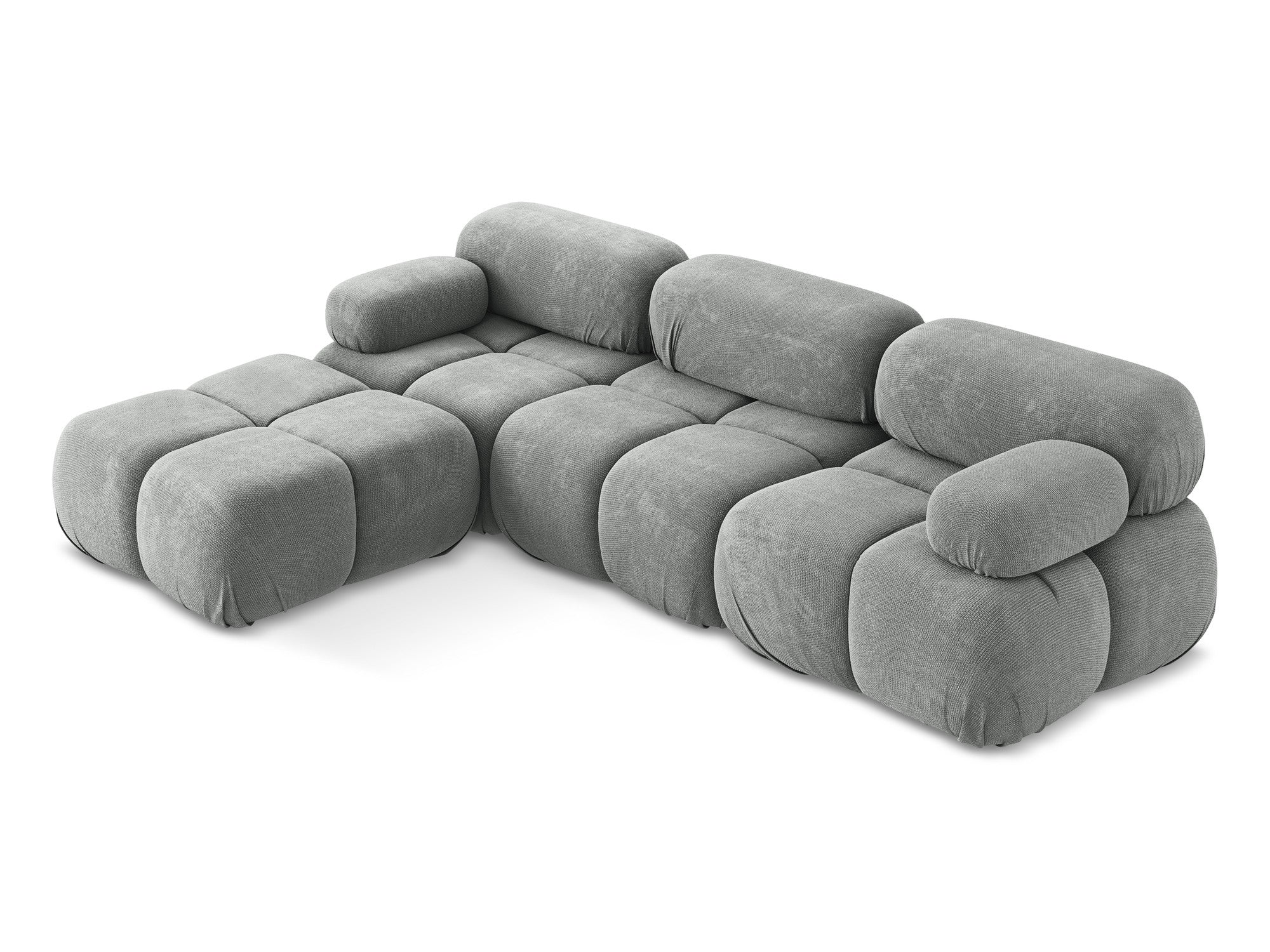 Universal modular corner sofa LOKUA gray chenille