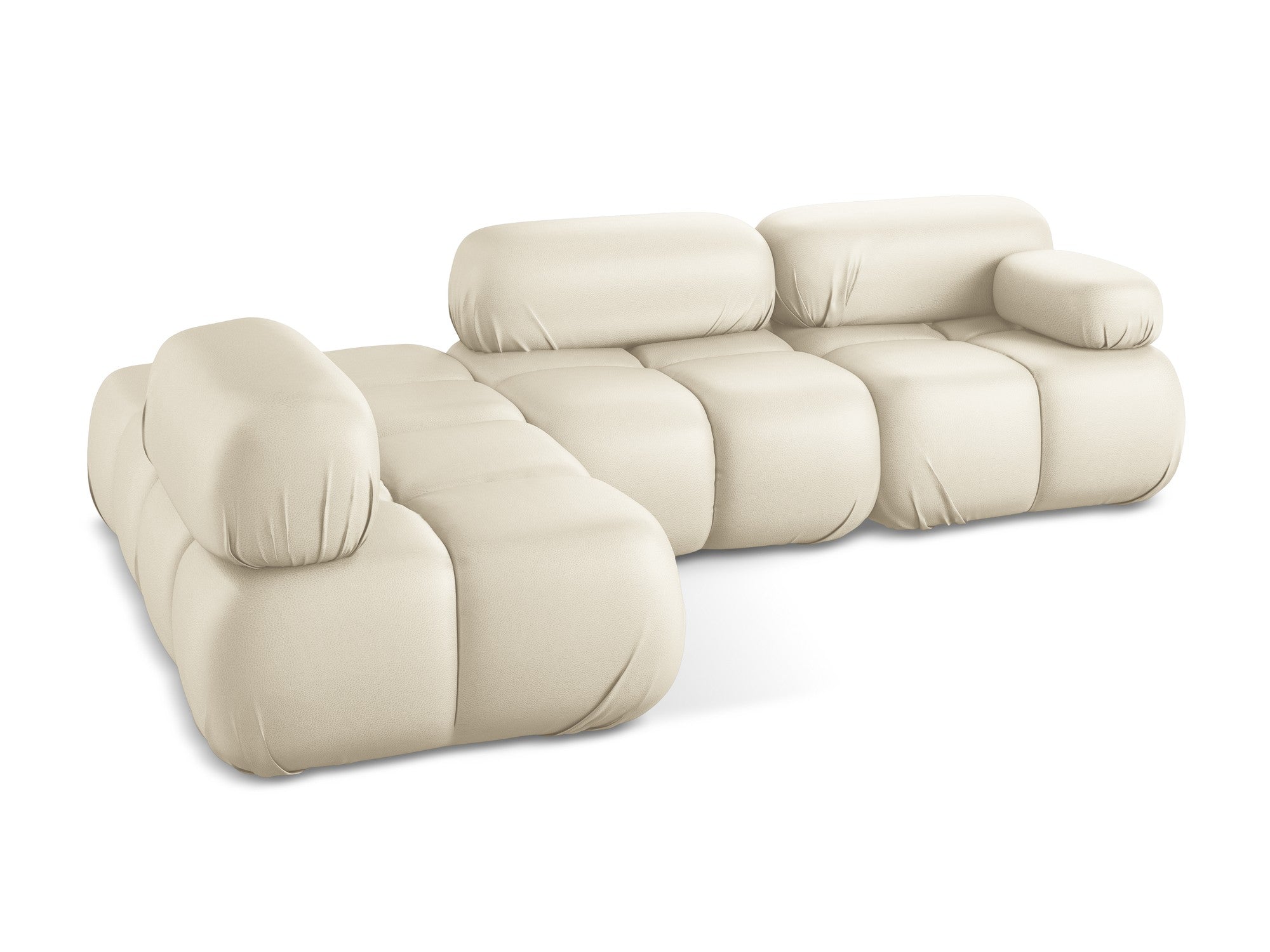 Modulaire linker hoekbank LOKUA lichtbeige ecologisch leer