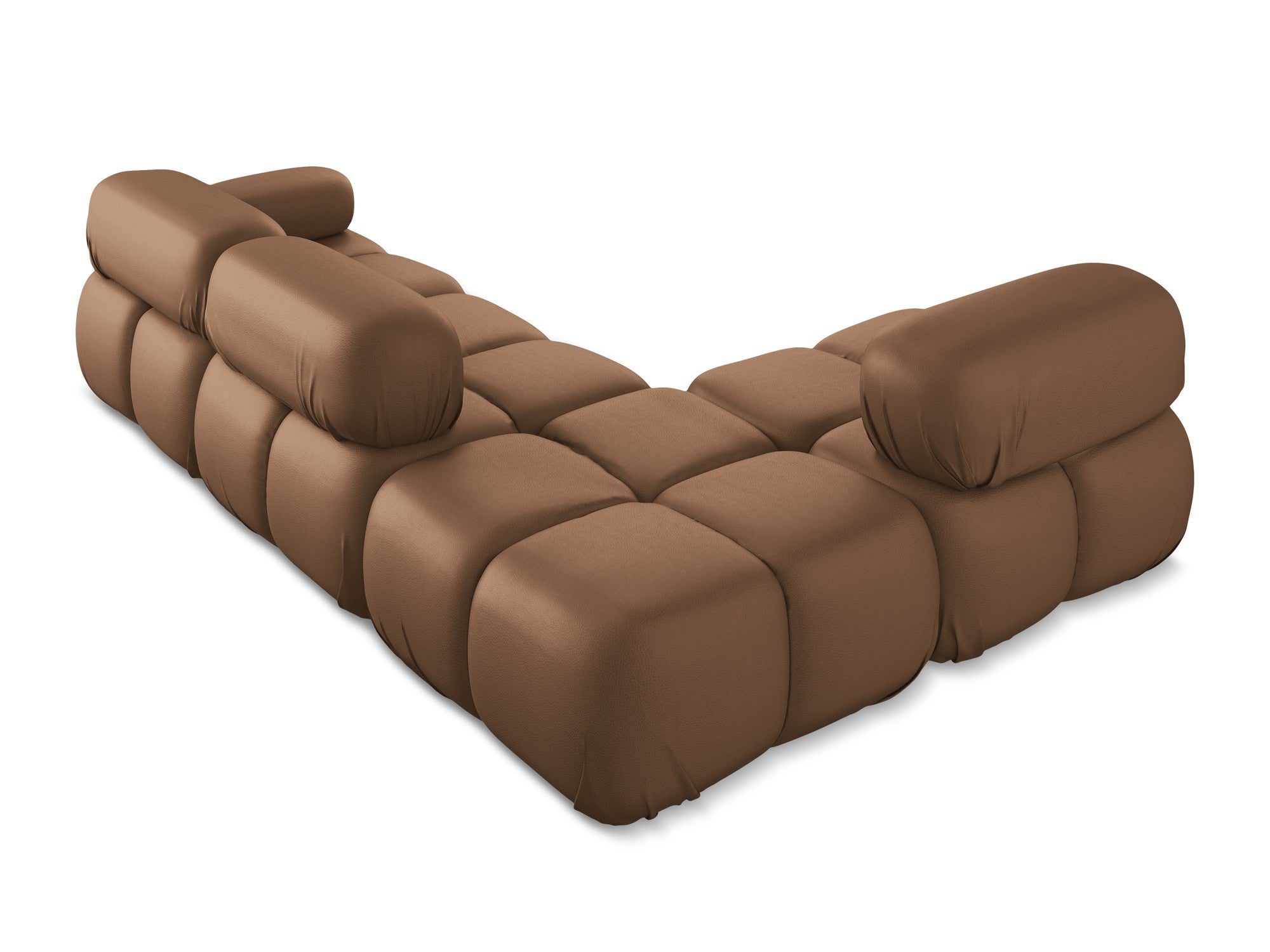 Modulaire linker hoekbank LOKUA chocolade ecologische leer