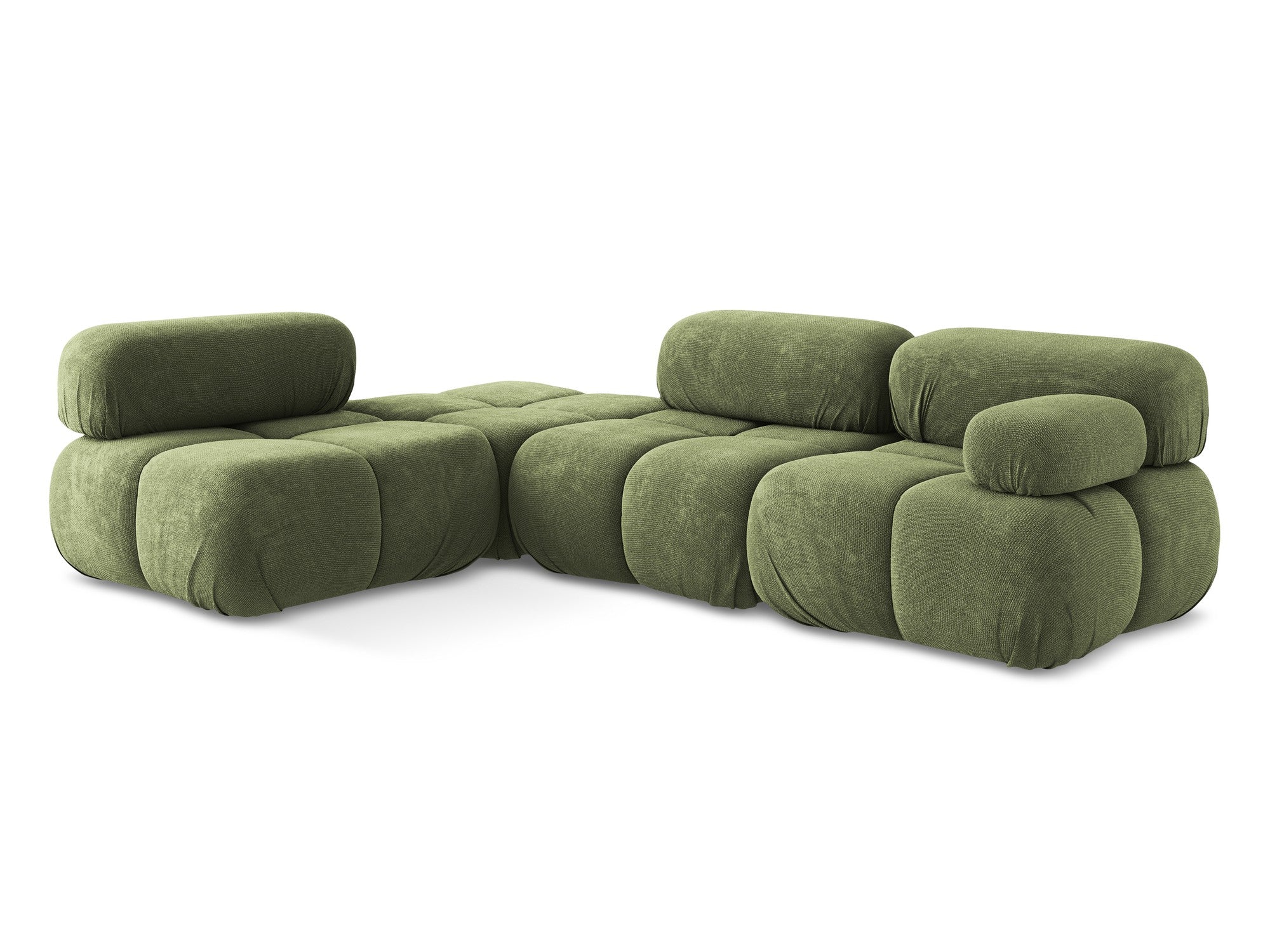 Modulaire linkerhoekbank LOKUA groene chenille