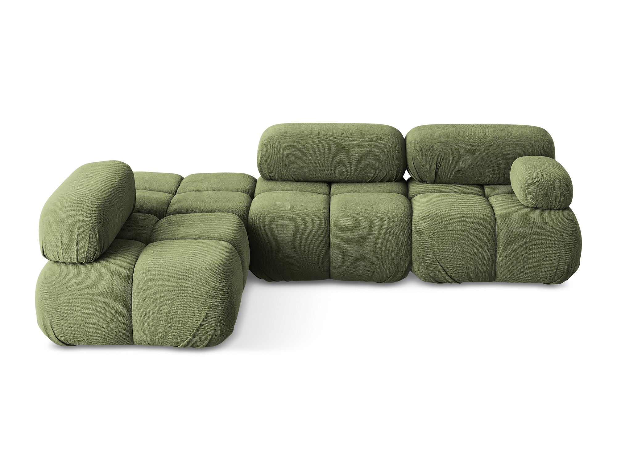 Modulaire linkerhoekbank LOKUA groene chenille